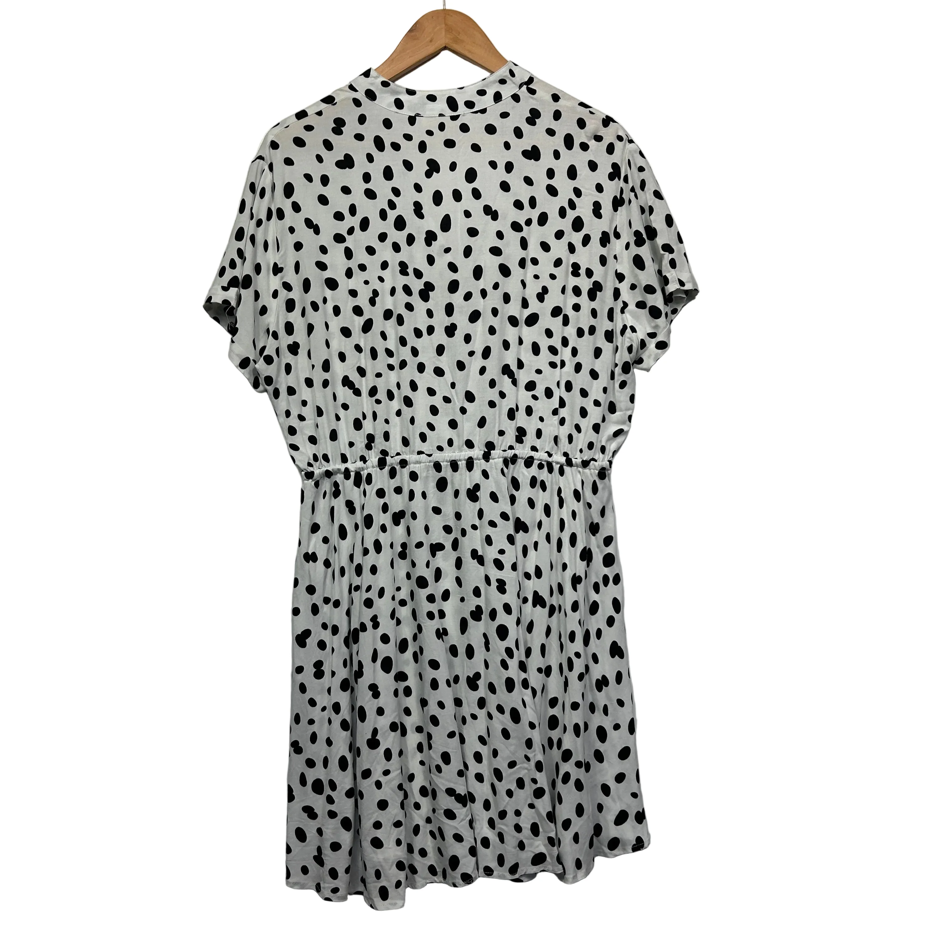 Iris Maxi White Black Polka Dot Dress - Size 16 - Image 2
