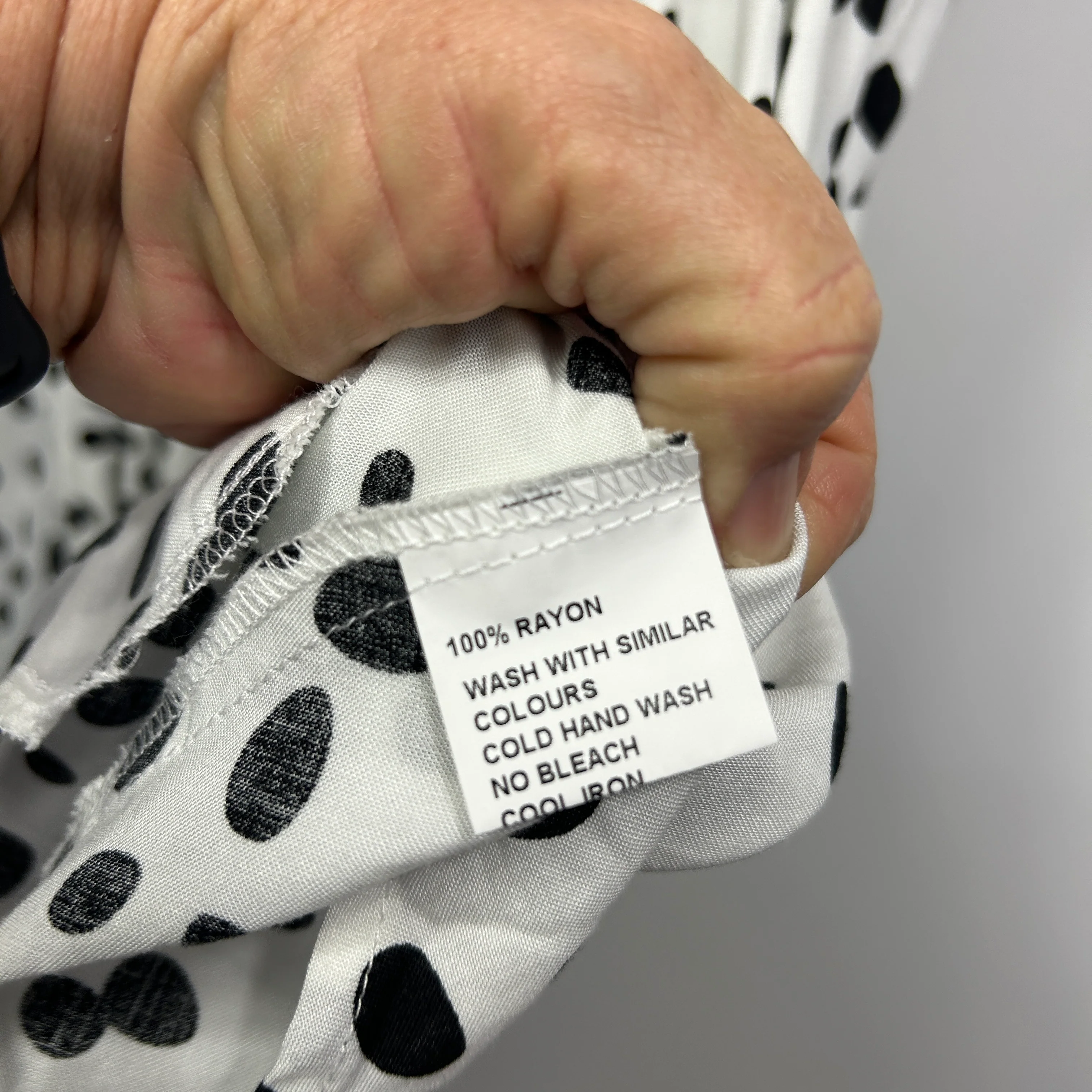Iris Maxi White Black Polka Dot Dress - Size 16 - Image 5