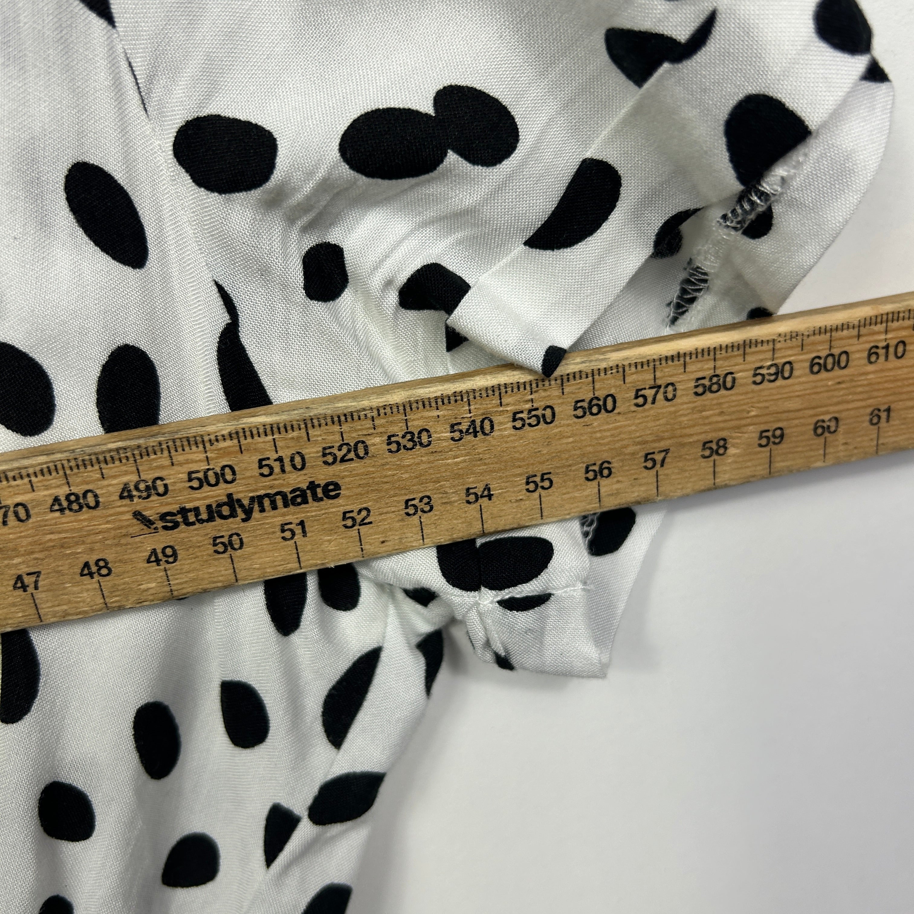 Iris Maxi White Black Polka Dot Dress - Size 16 - Image 6