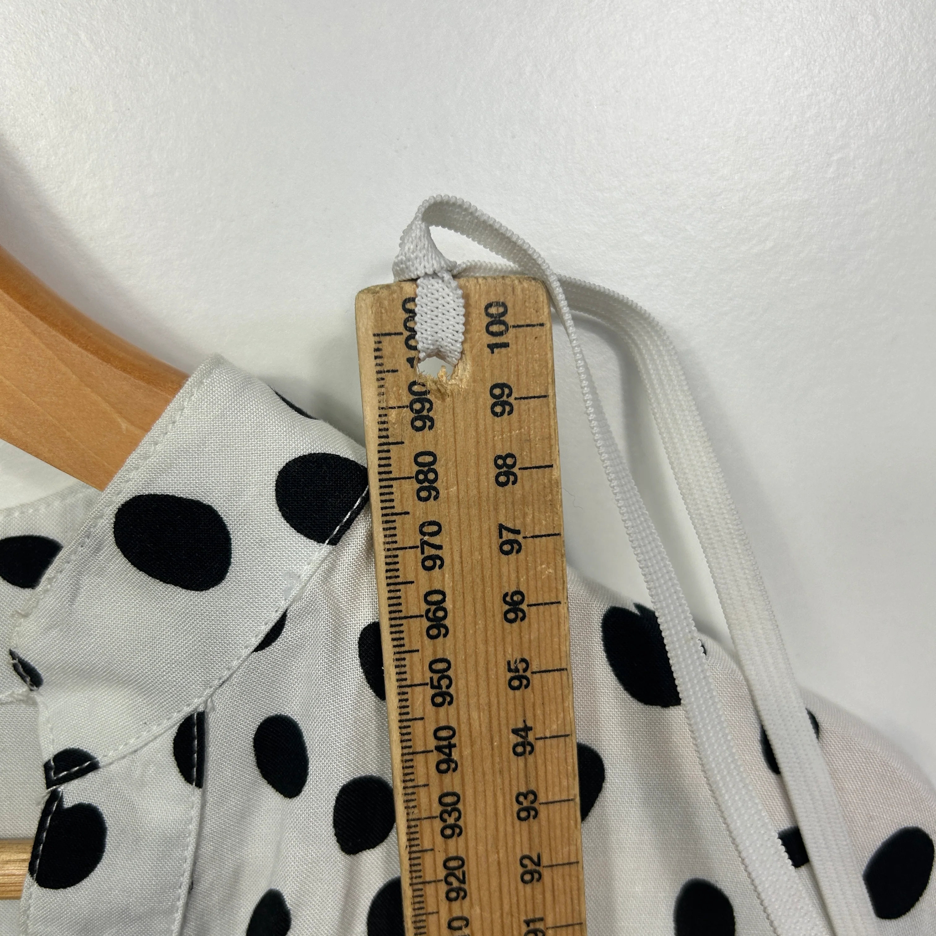 Iris Maxi White Black Polka Dot Dress - Size 16 - Image 7