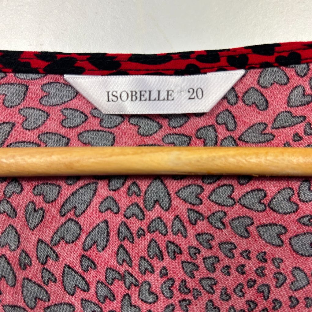 Isobelle Red Leopard Print Wrap Top - Size 20 - Image 2