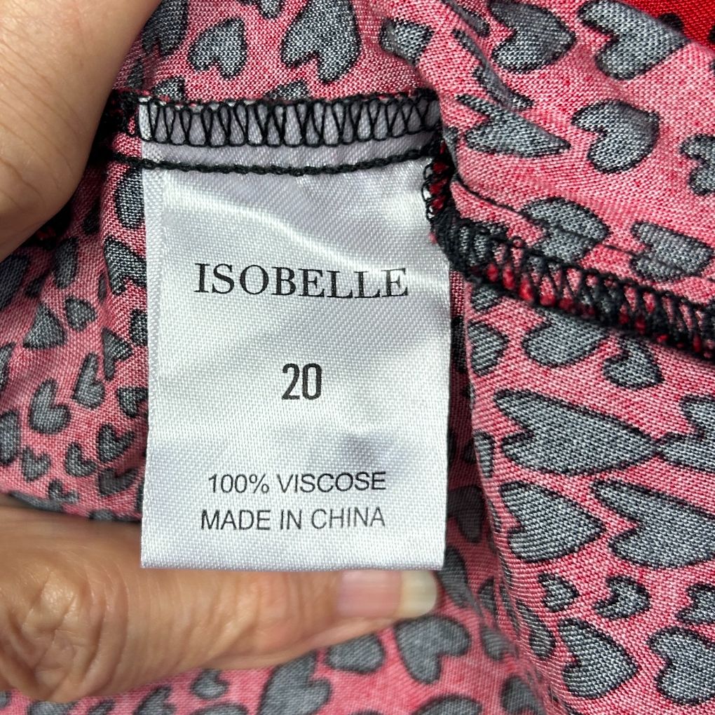 Isobelle Red Leopard Print Wrap Top - Size 20 - Image 3