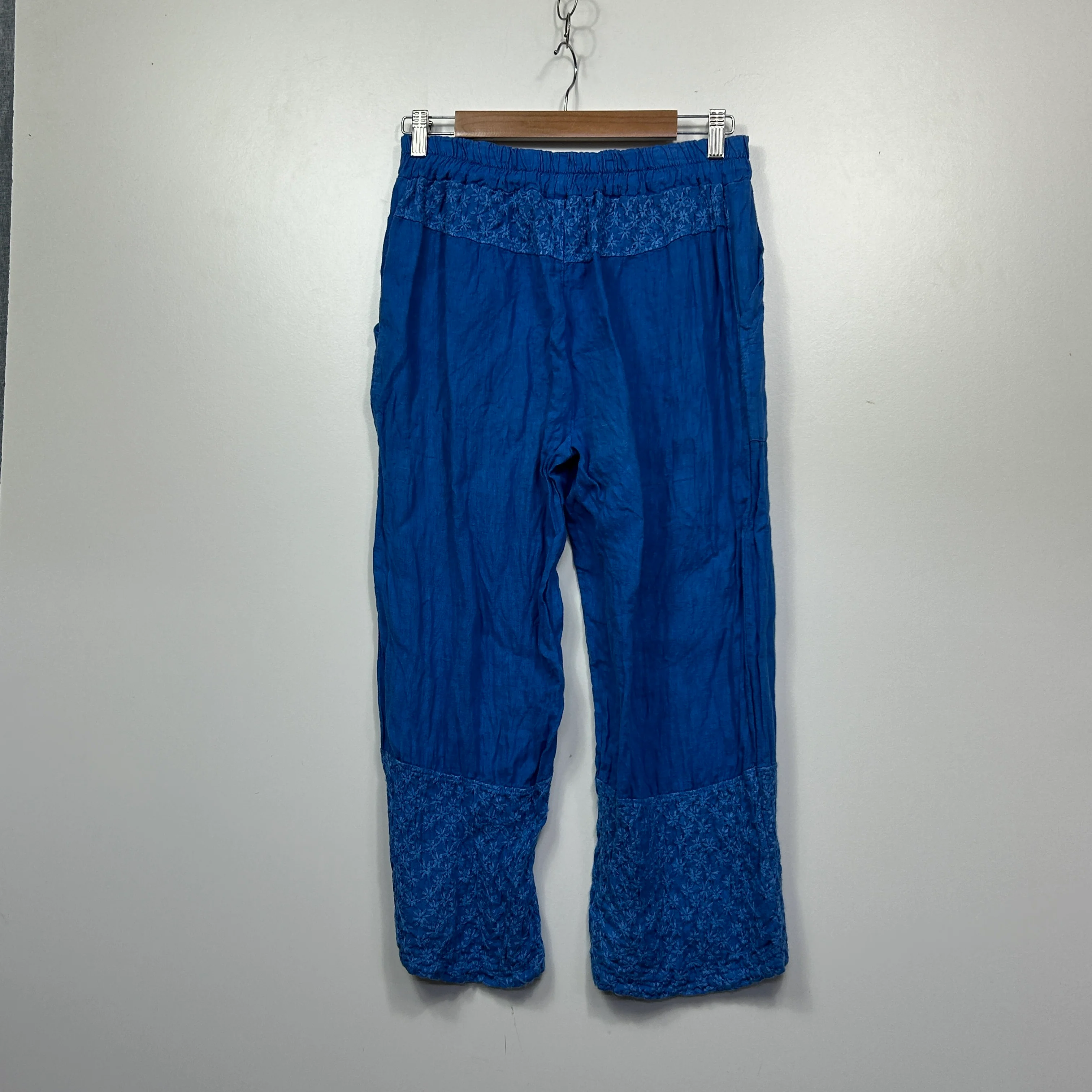 Italian Blue Linen Pants -  Size 12/14 - Image 4