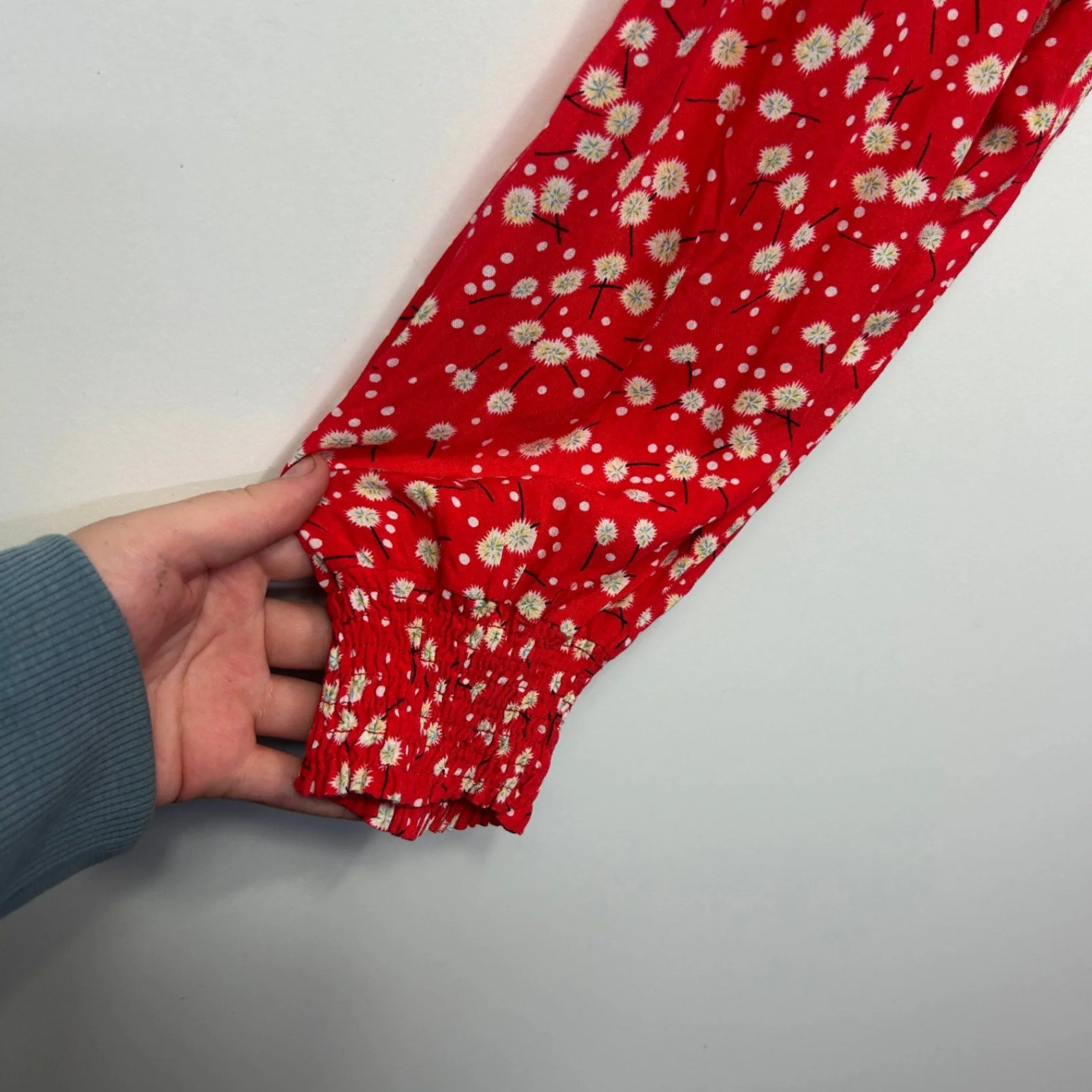 Izabel London Red Floral Print Jogger Harem Pants Size 14 - Image 6