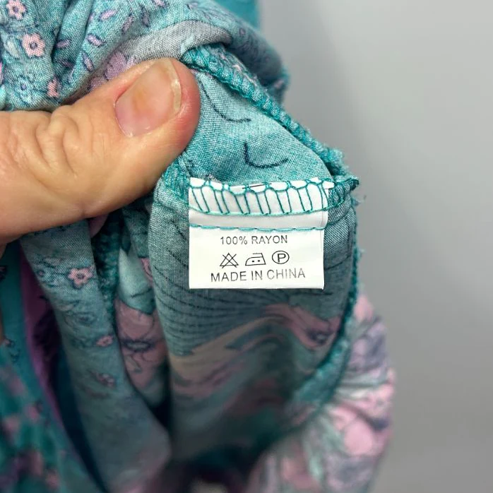 Jaase Teal Floral Print Maxi Dress - Size L - Image 5
