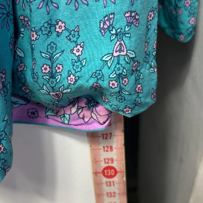 Jaase Teal Floral Print Maxi Dress - Size L - Image 6
