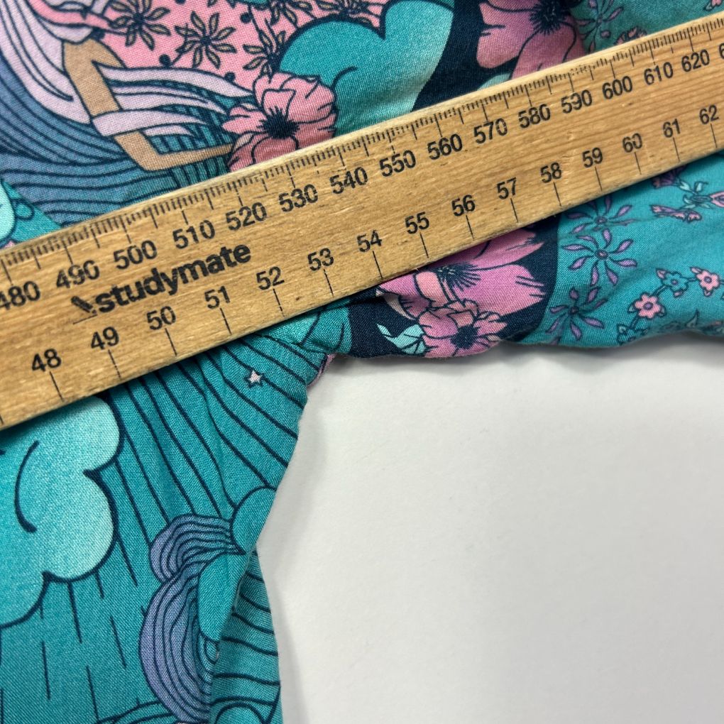 Jaase Teal Floral Print Maxi Dress - Size L - Image 7