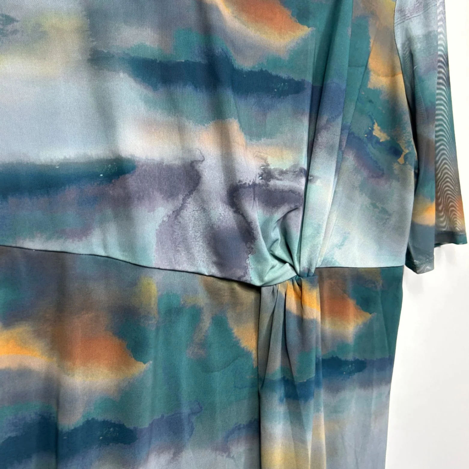 Jacqui E Curve Short Sleeve Multicoloured Shift Dress Size 16 Plus - Image 7