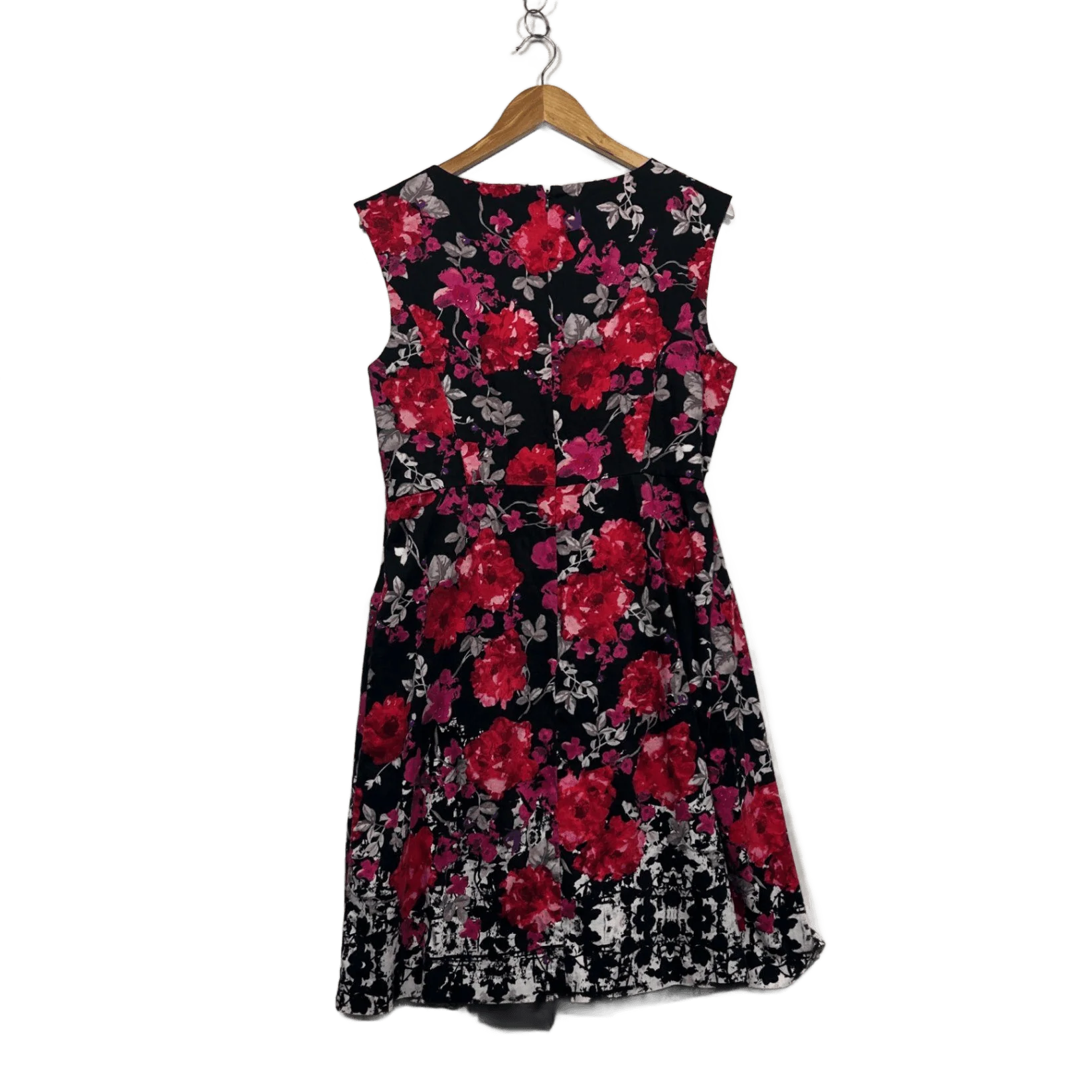 Jacqui E Sleeveless Floral Dress Size 14 - Image 2