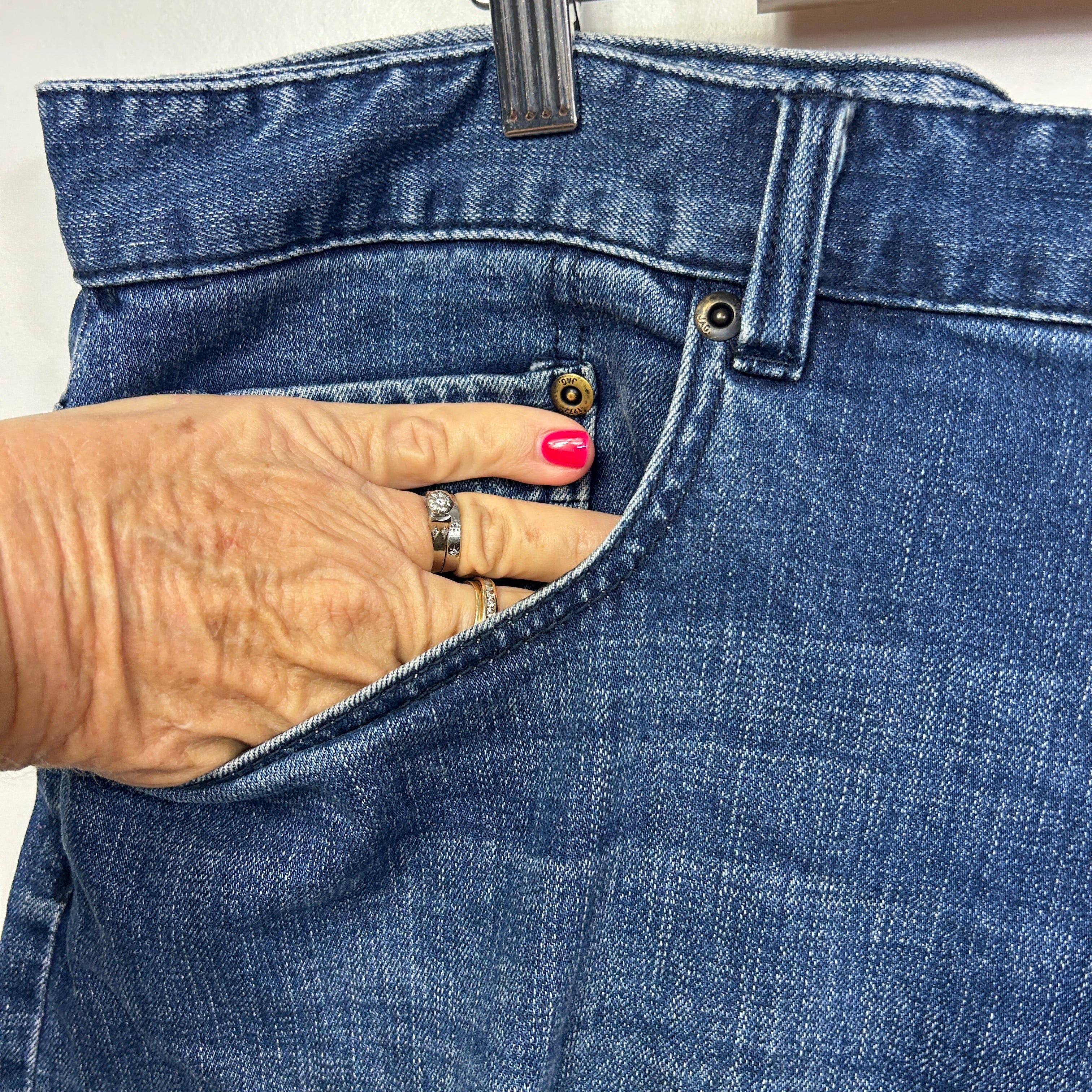 JAG Blue Cotton Denim Shorts - Size 40 - Image 2
