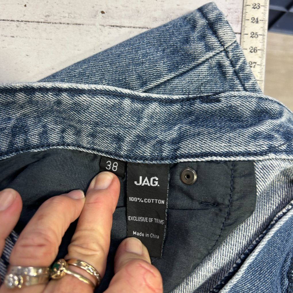 Jag Mens Blue Denim Cotton Shorts - Size 40/2XL - Image 2