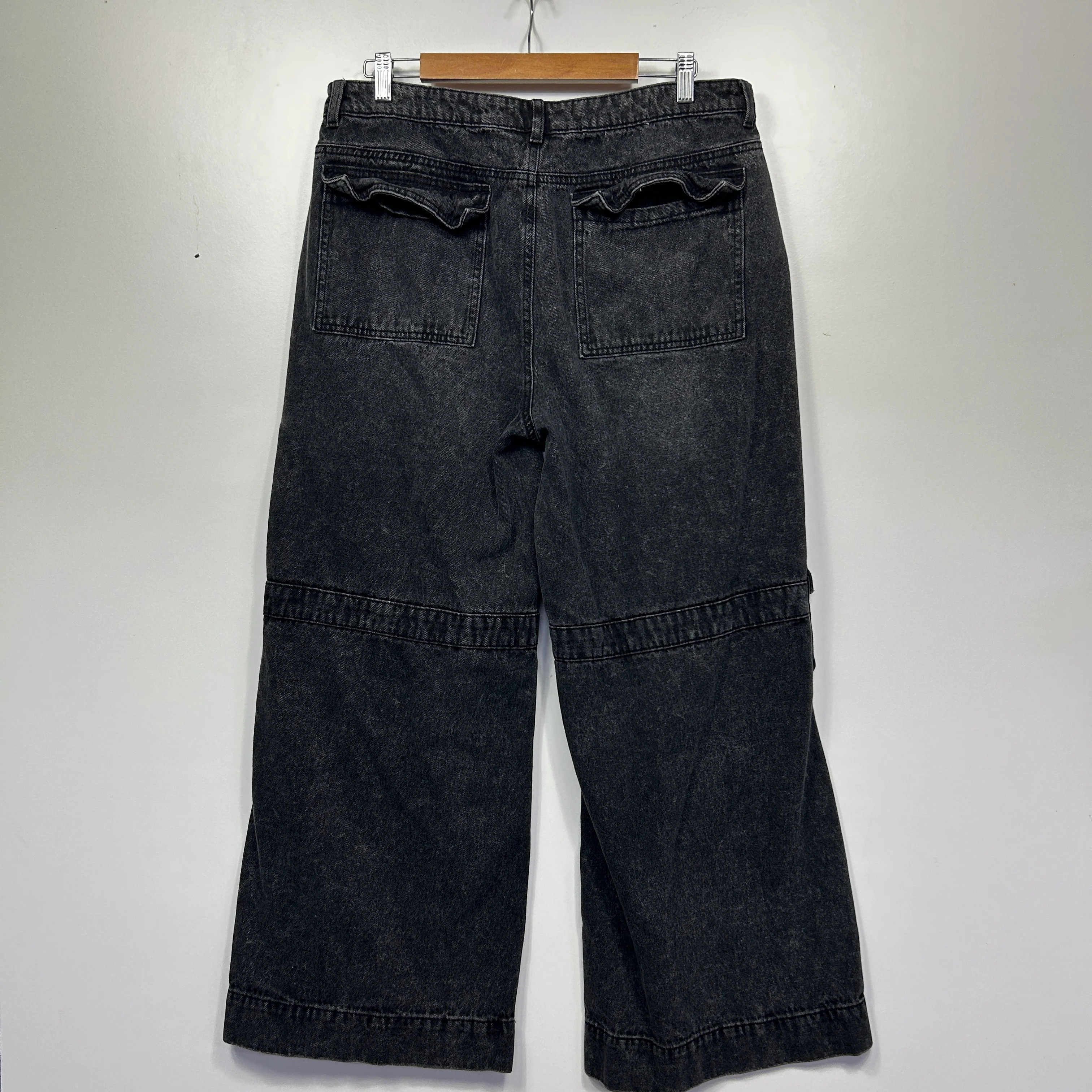 Jay Jays Black Cargo Jeans - Size 16 - Image 2