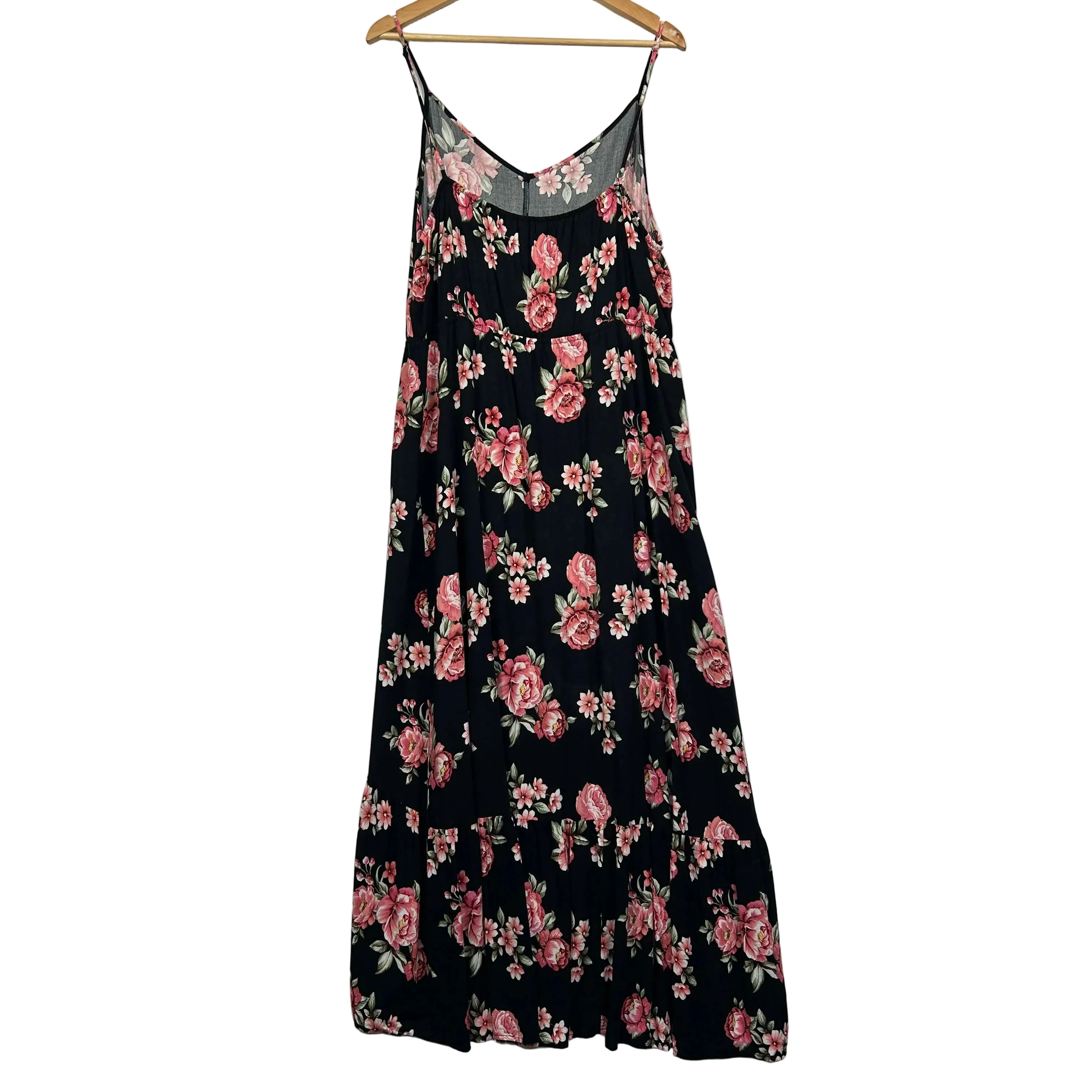 Jay Jays Black Floral Print Maxi Dress - Size 18 - Image 2