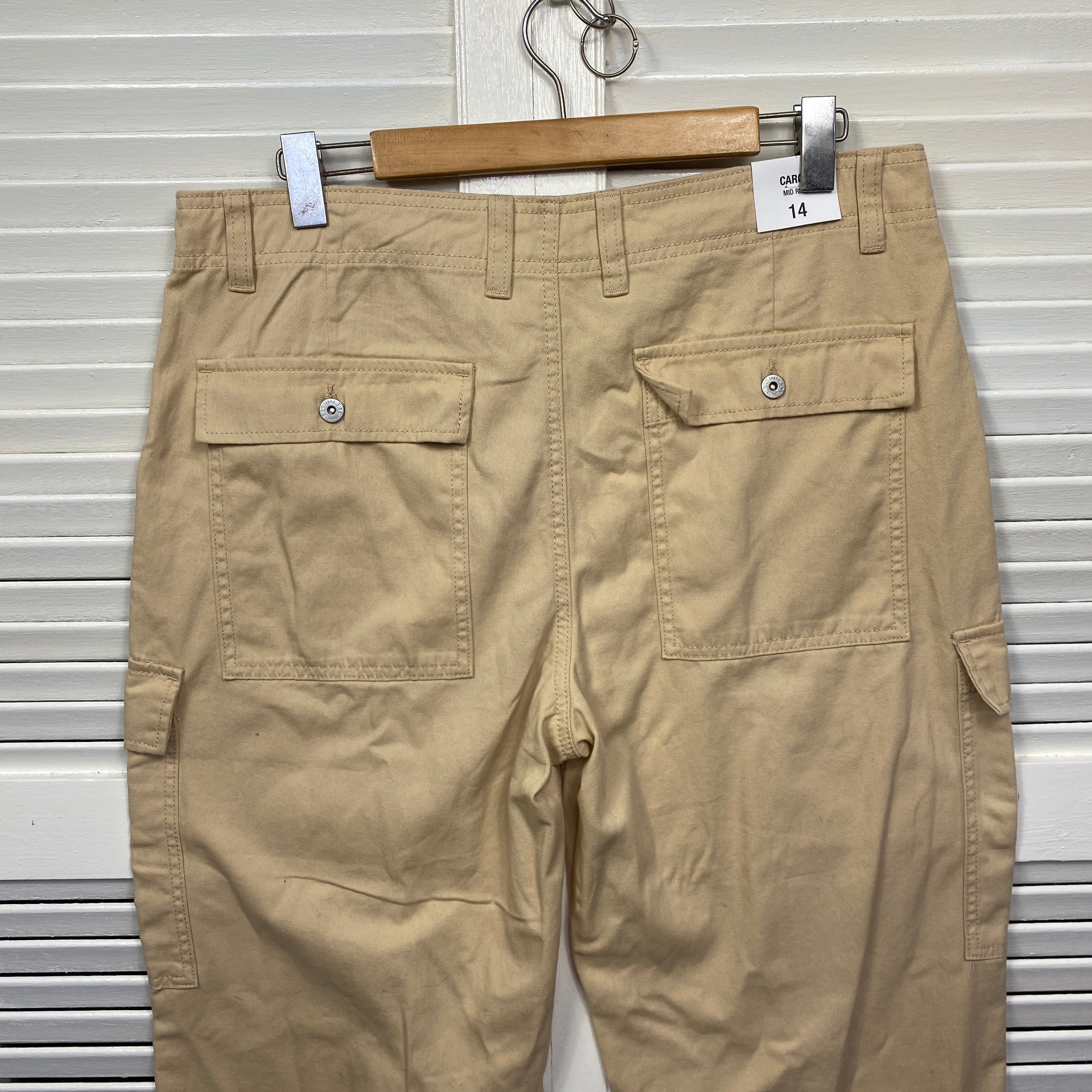Jay Jays Cargo Pants Size 14 Beige Pockets New - Image 10