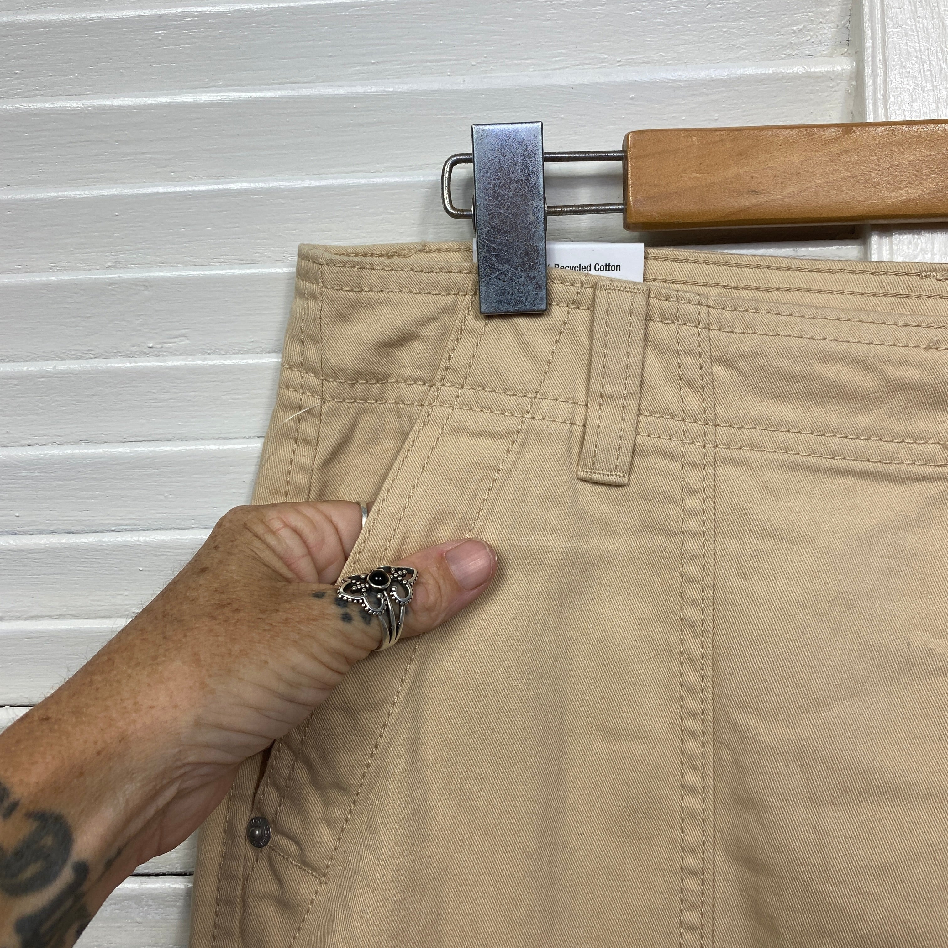 Jay Jays Cargo Pants Size 14 Beige Pockets New - Image 4