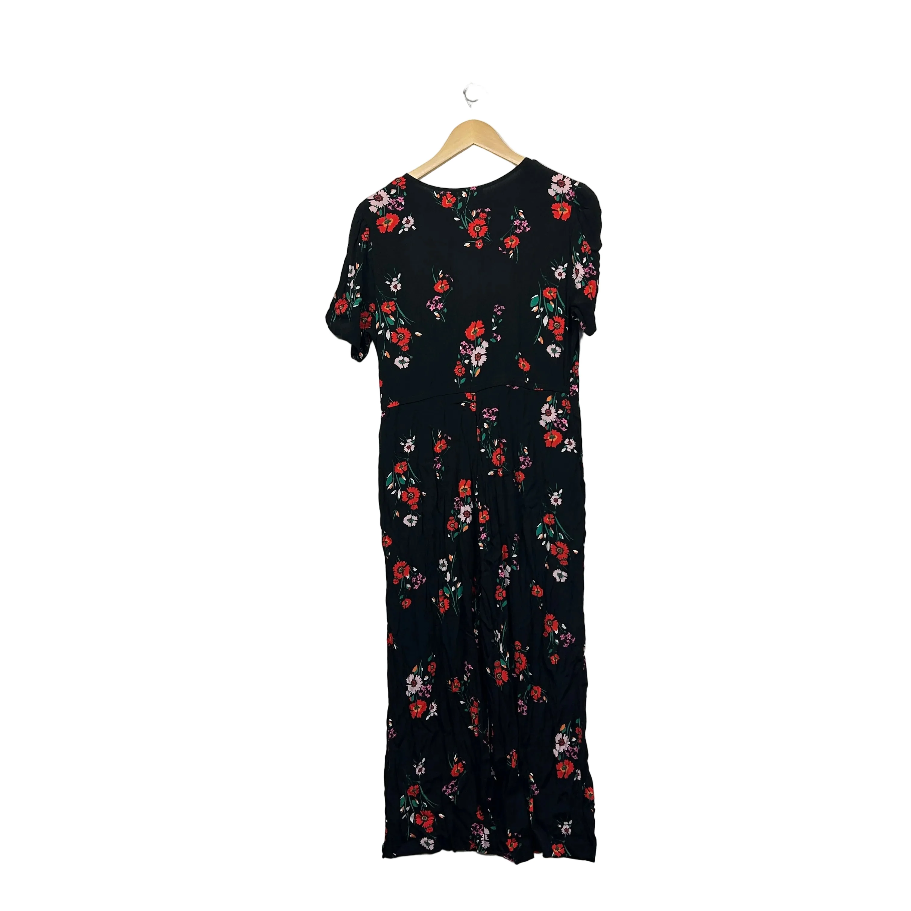 Jeanswest Black Floral Print Jumpsuit - Size 14 - Image 5