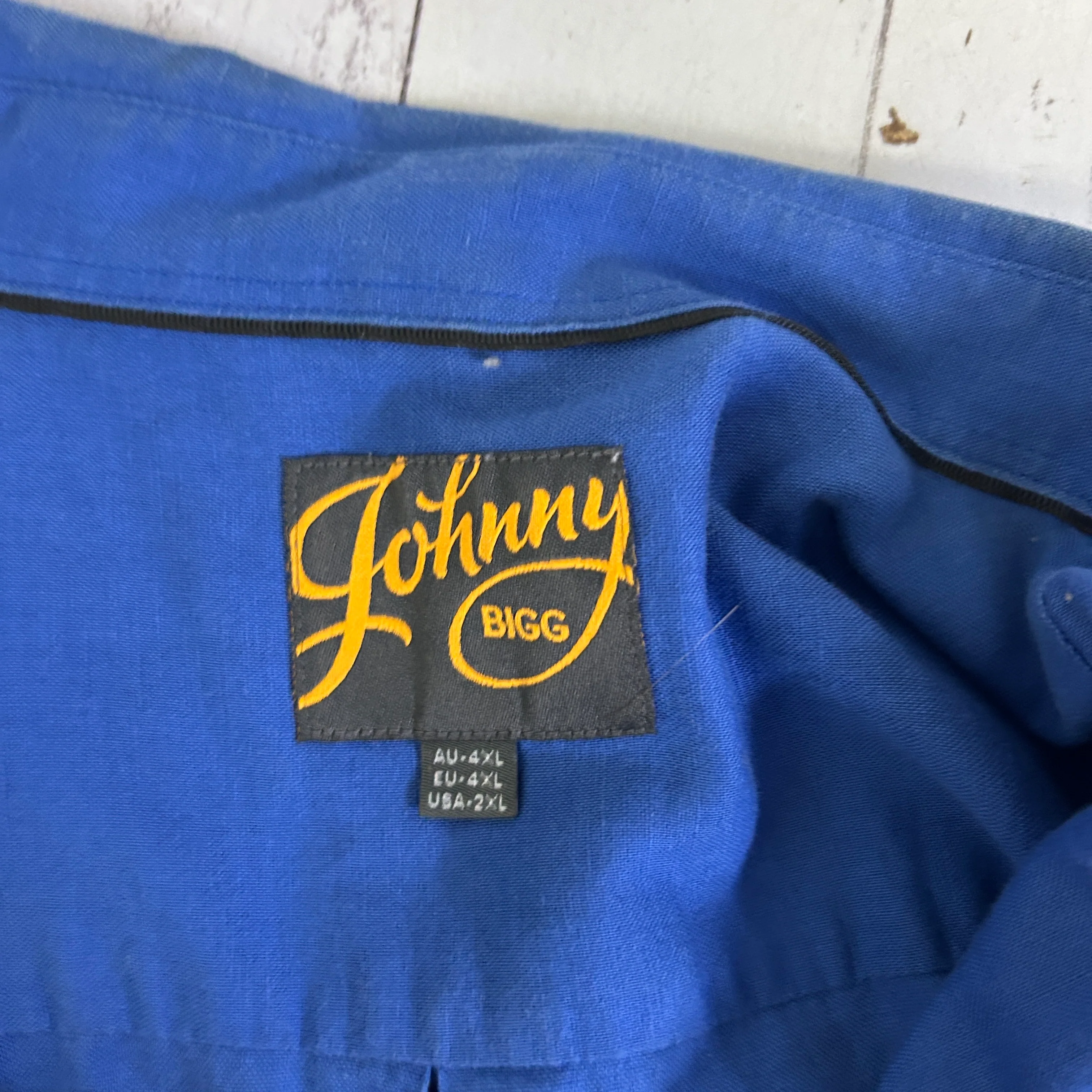 Johnny Bigg Blue Short Sleeve Shirt - Size 4XL - Image 3