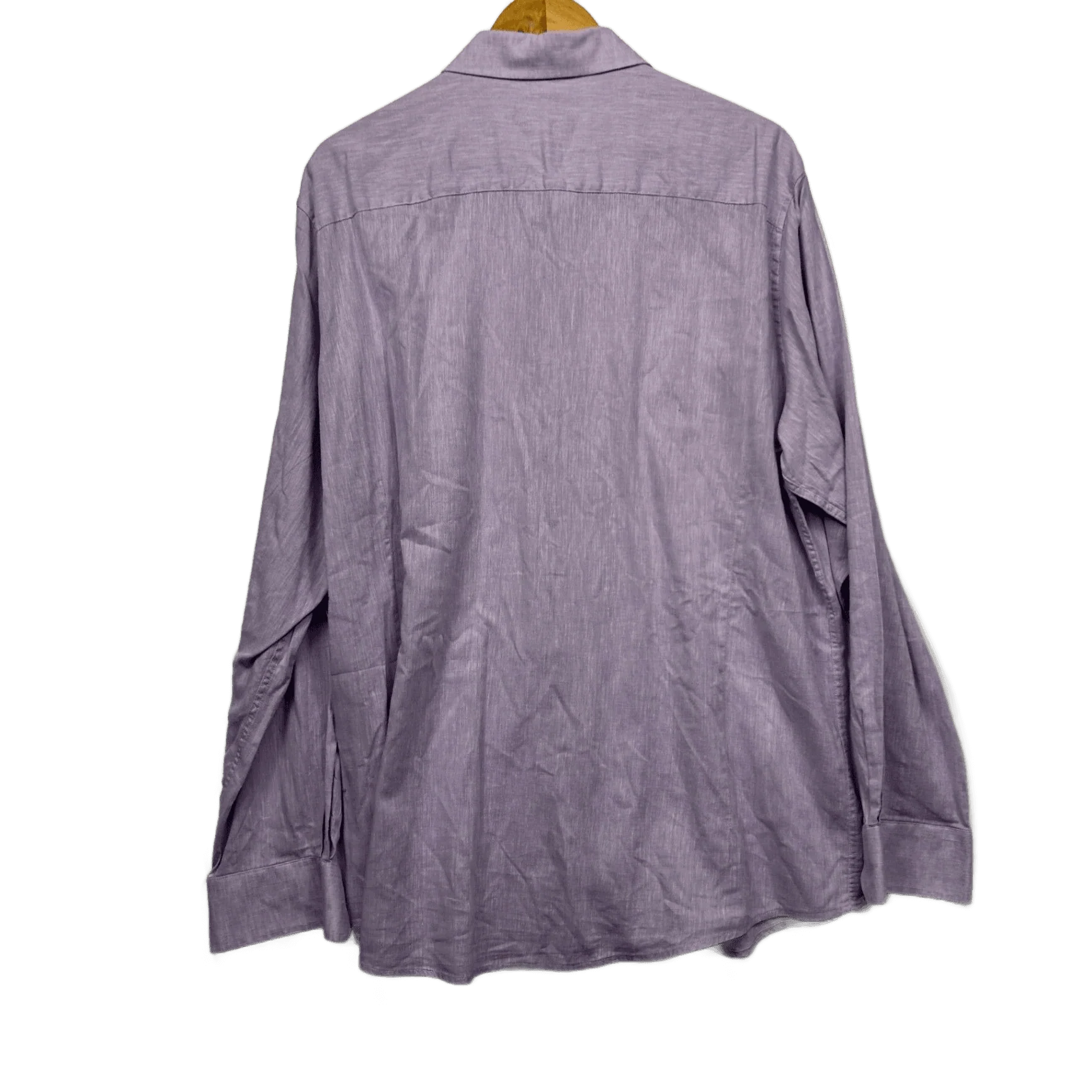 Johnny Bigg Men's Size 2XL Lilac Long Sleeve Button-Up Shirt Linen Blend - Image 2