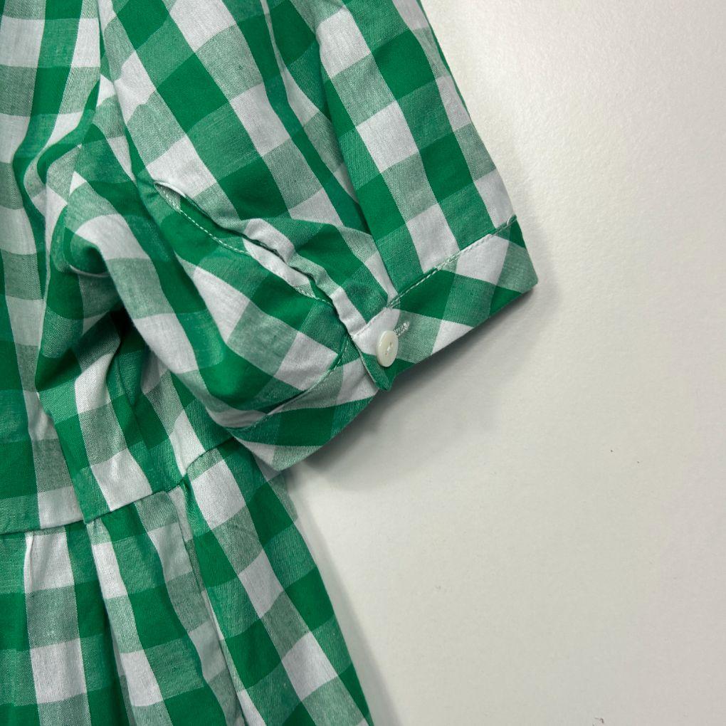 Jövie the Label Green/White Cotton Gingham Dress - Size 22 - Image 5