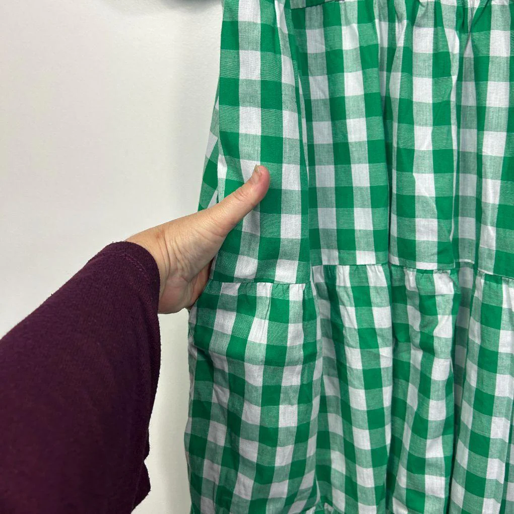 Jövie the Label Green/White Cotton Gingham Dress - Size 22 - Image 6