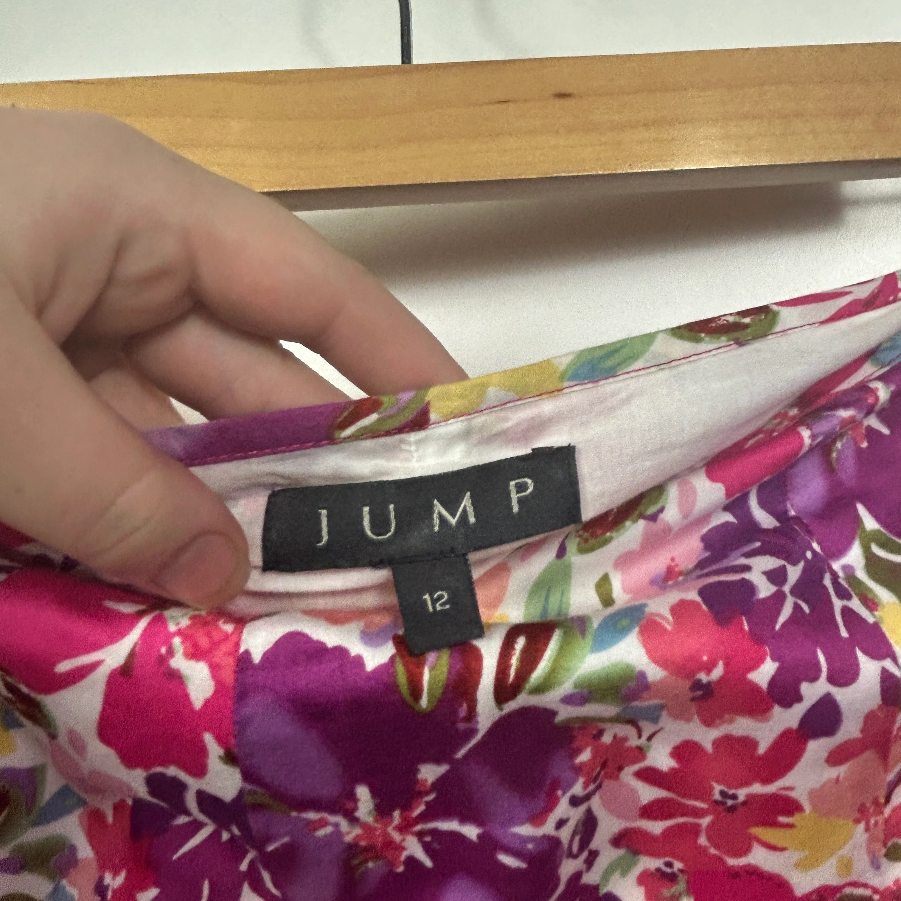 Jump Pink and Purple Floral A-Line Skirt - Size 12 - Image 2