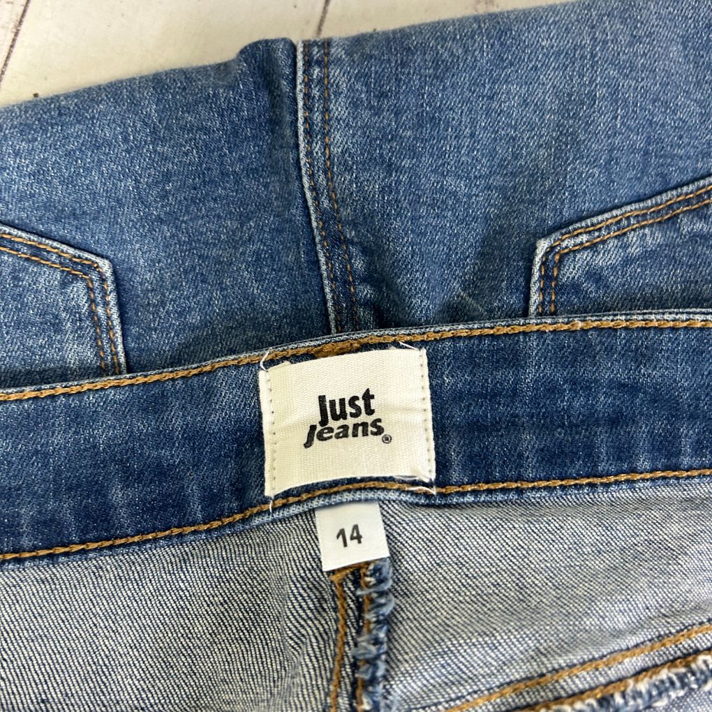 Just Jeans Blue Cotton Denim Skirt - Size 14 - Image 3