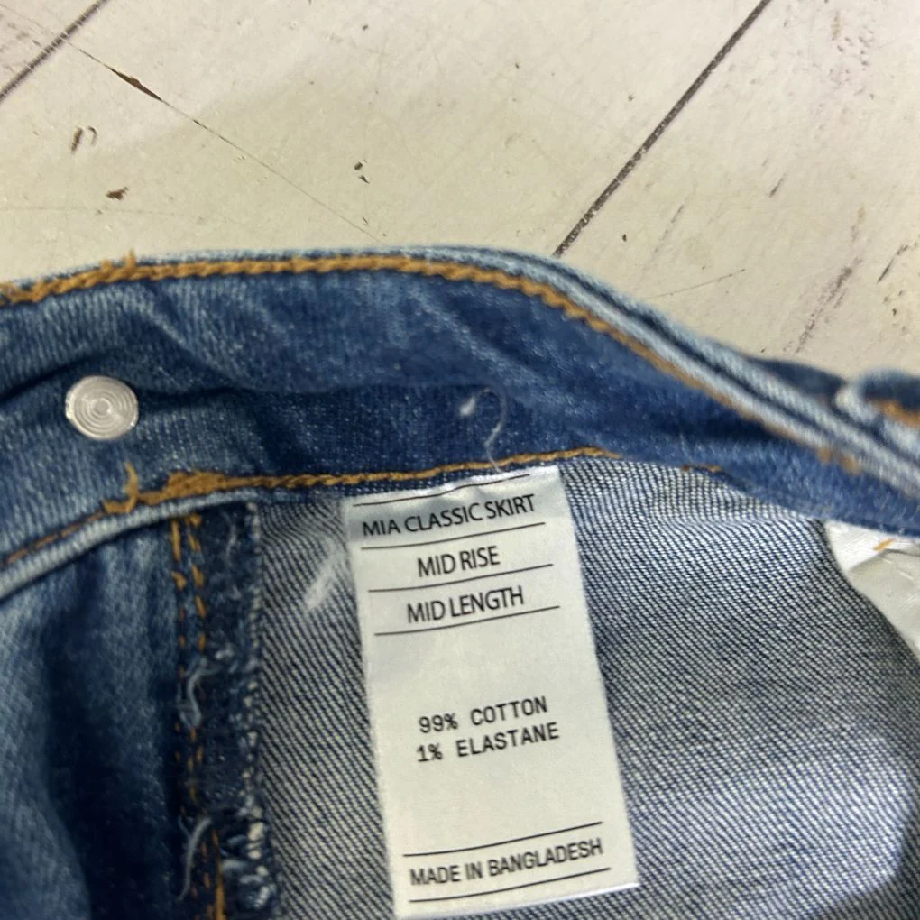 Just Jeans Blue Cotton Denim Skirt - Size 14 - Image 4