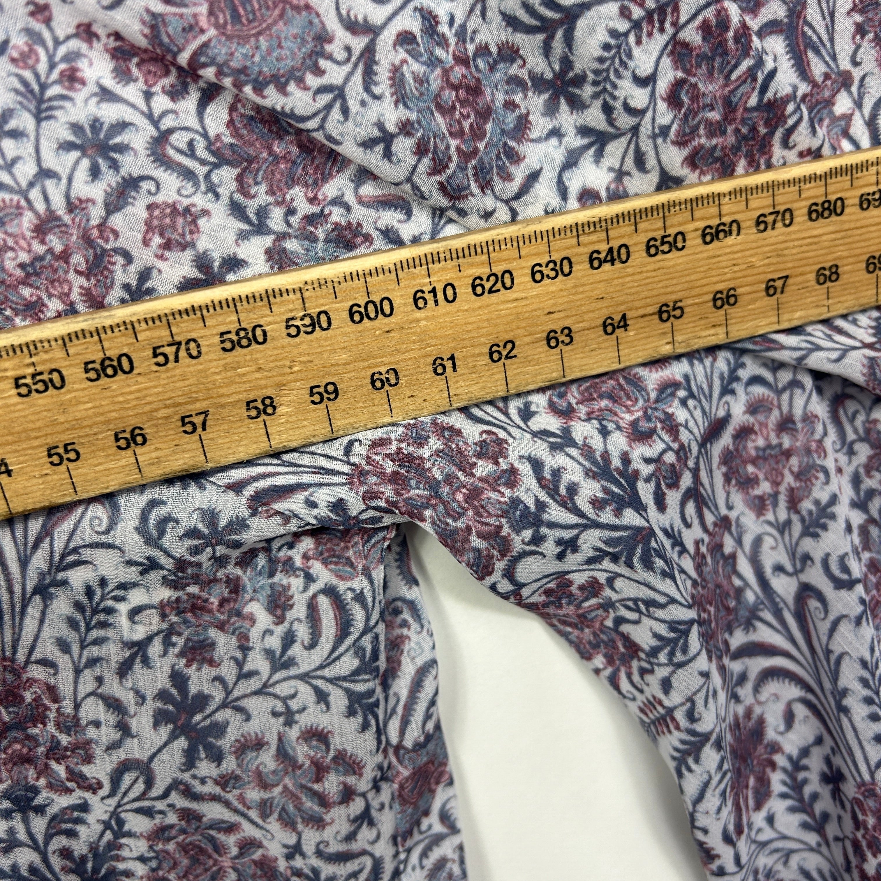 Just Jeans Grey Purple Floral Print Top - Size 14 - Image 6