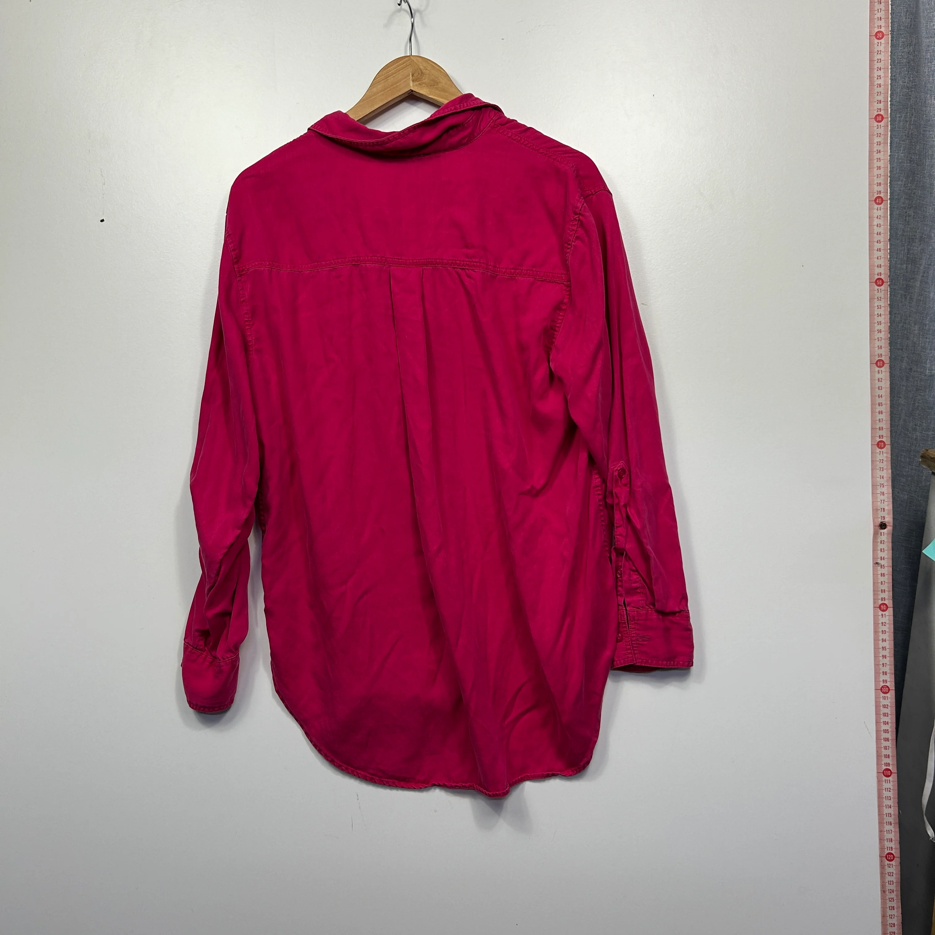 Just Jeans Pink Button Up Shirt - Size 12 - Image 2