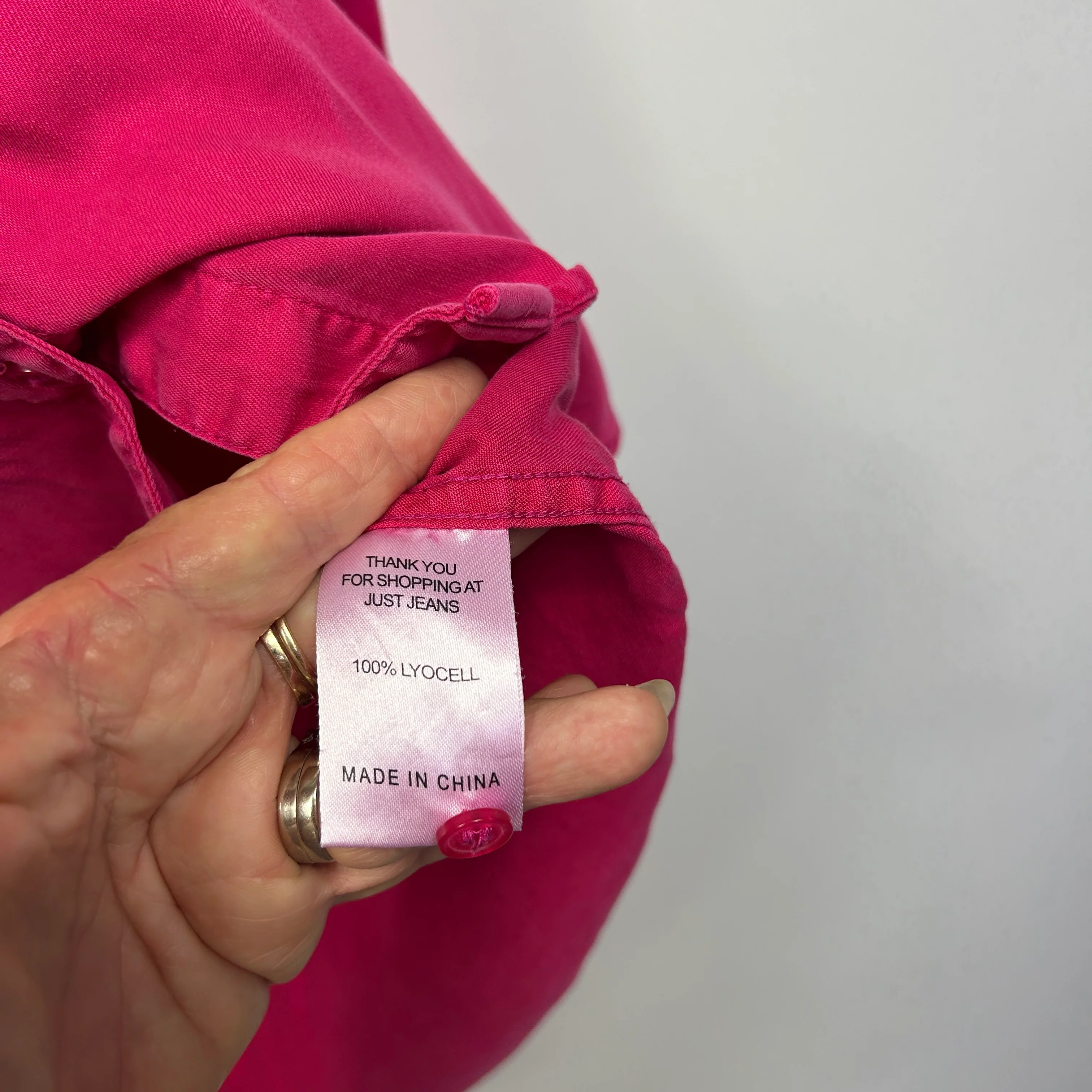 Just Jeans Pink Button Up Shirt - Size 12 - Image 4