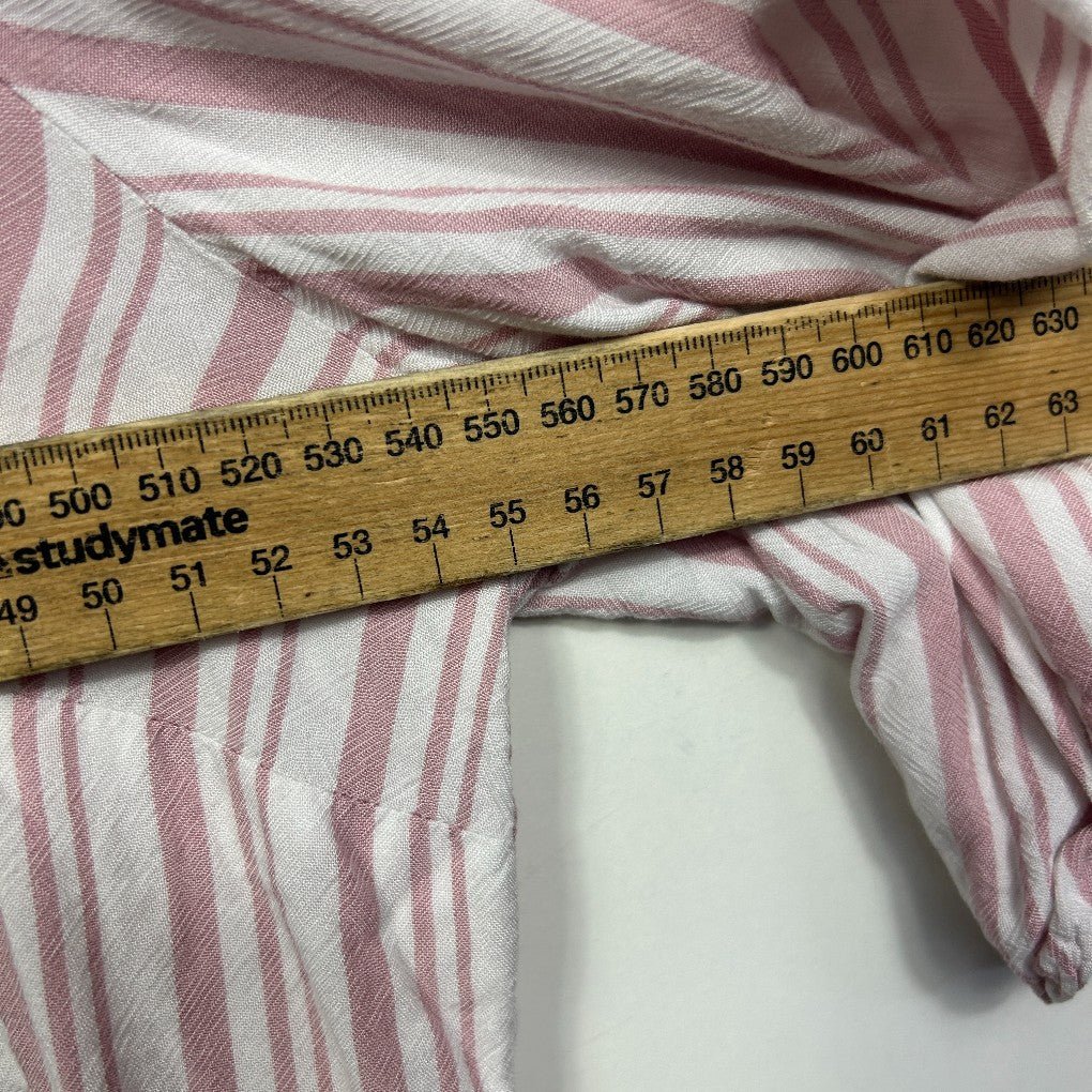 Just Jeans Pink & White Striped Blouse - Size 16 - Image 6