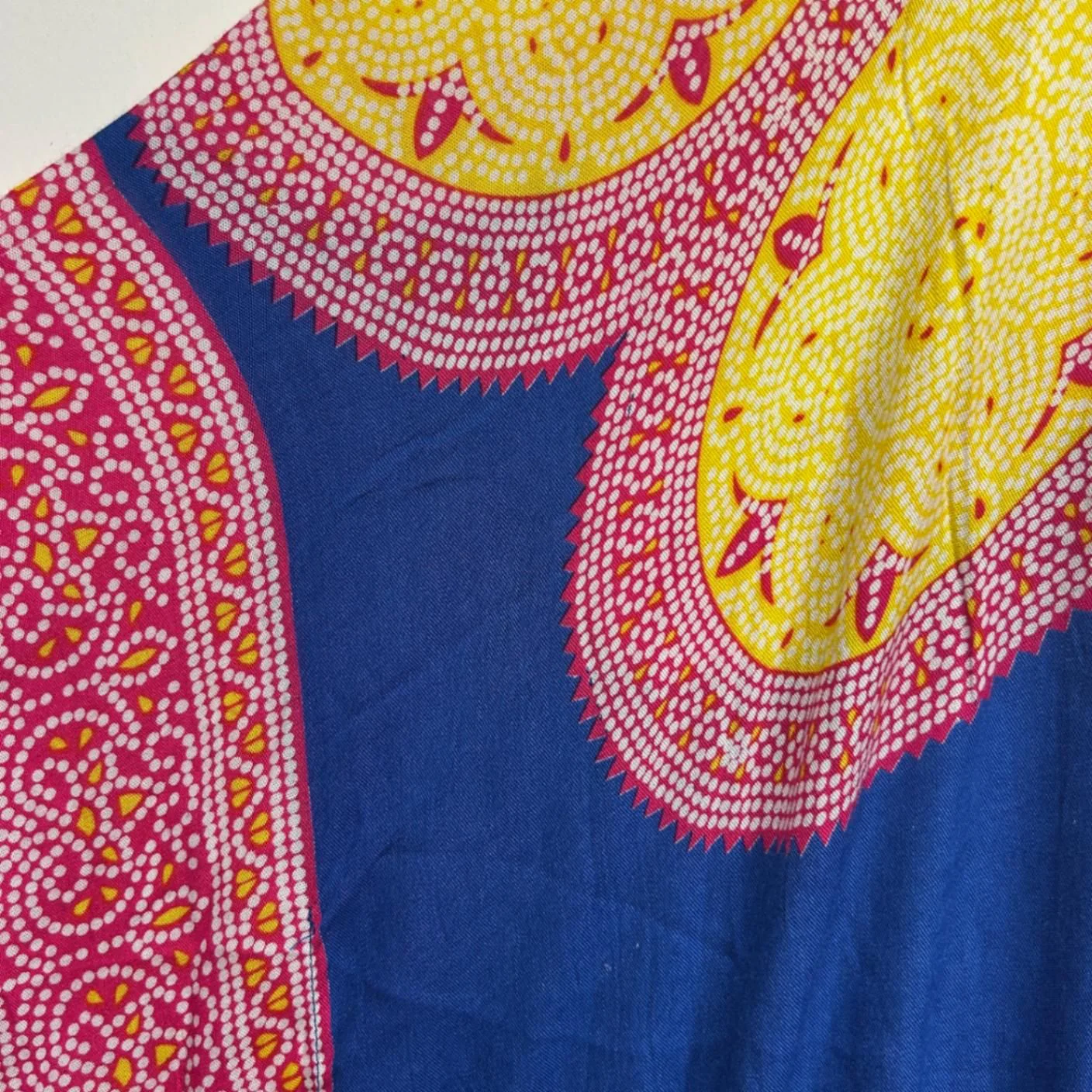 Kaftan Top One Size 14 16 Multicoloured Short Sleeve Rayon - Image 3