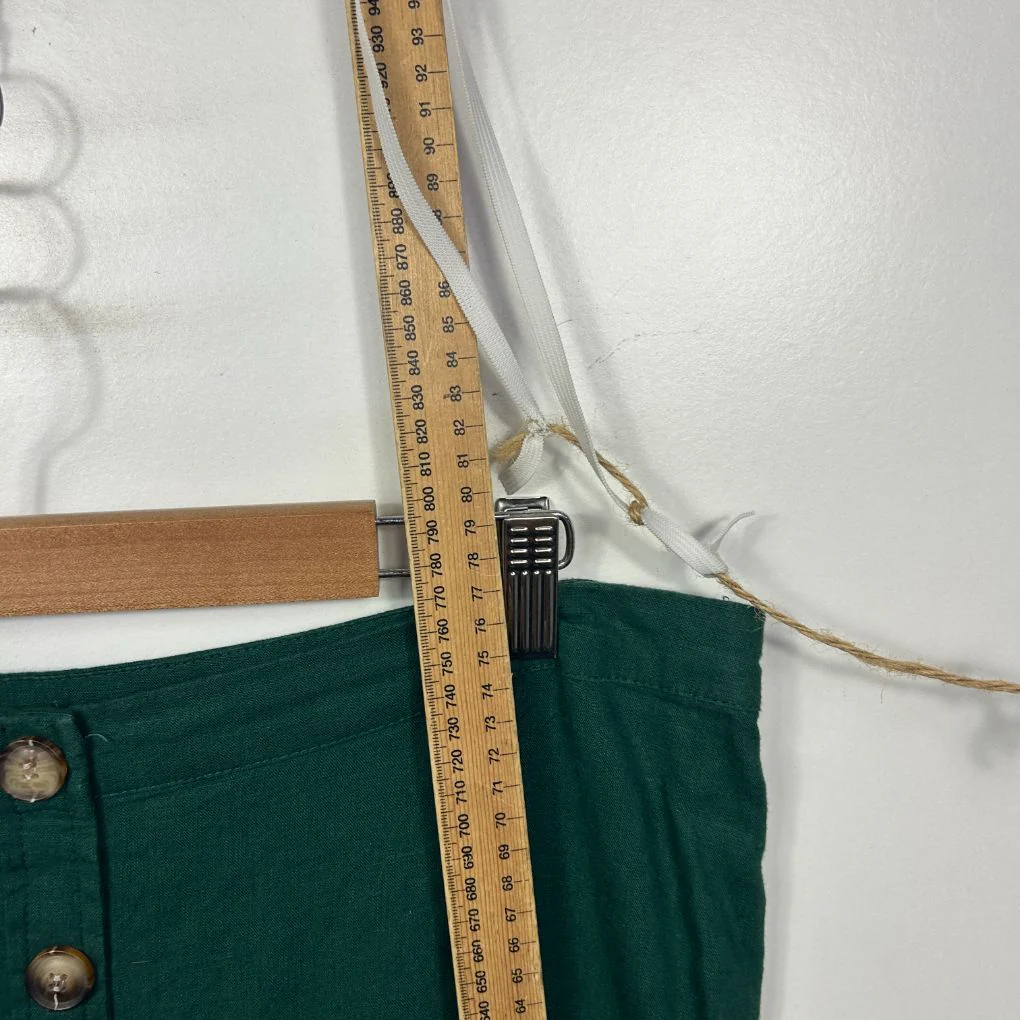 Katies Green Linen Tiered Midi Skirt - Size 14 - Image 6