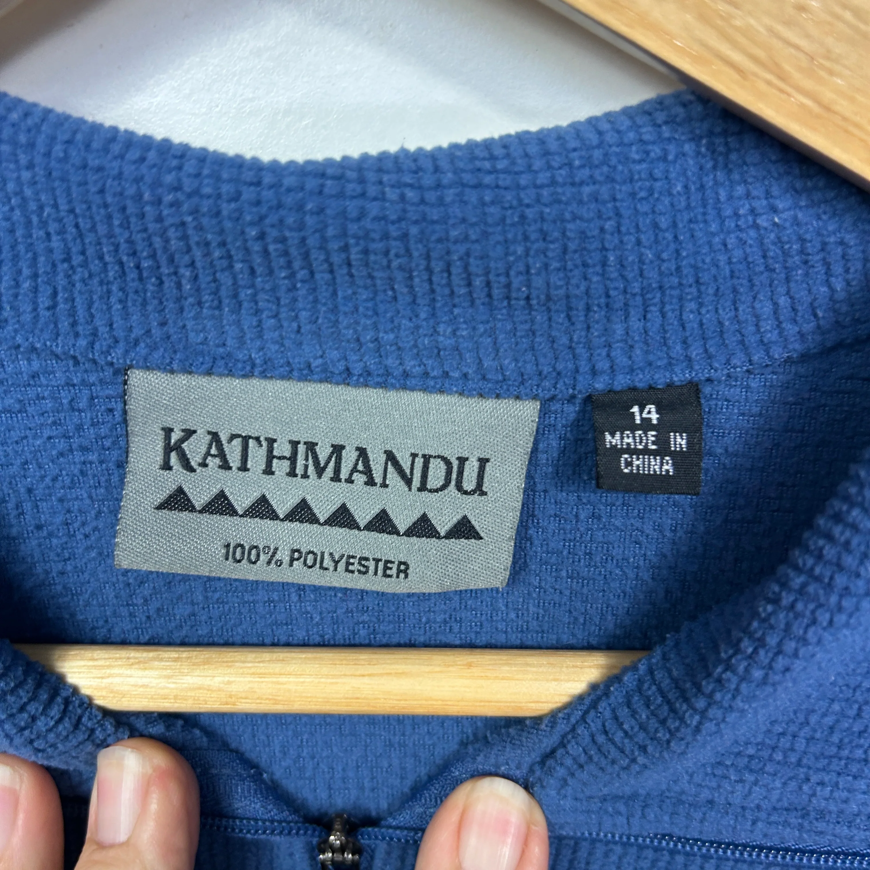 Kathmandu Blue Collared Long Sleeve Top - Size 14 - Image 3