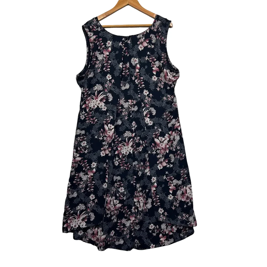 Katies Black Floral Sleeveless High-Low Dress - Size 20 - Image 5