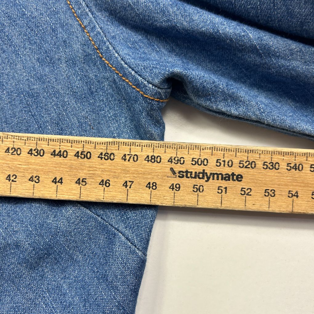 Vintage Katies Blue Denim Cotton Shirt - Size 12 - Image 5