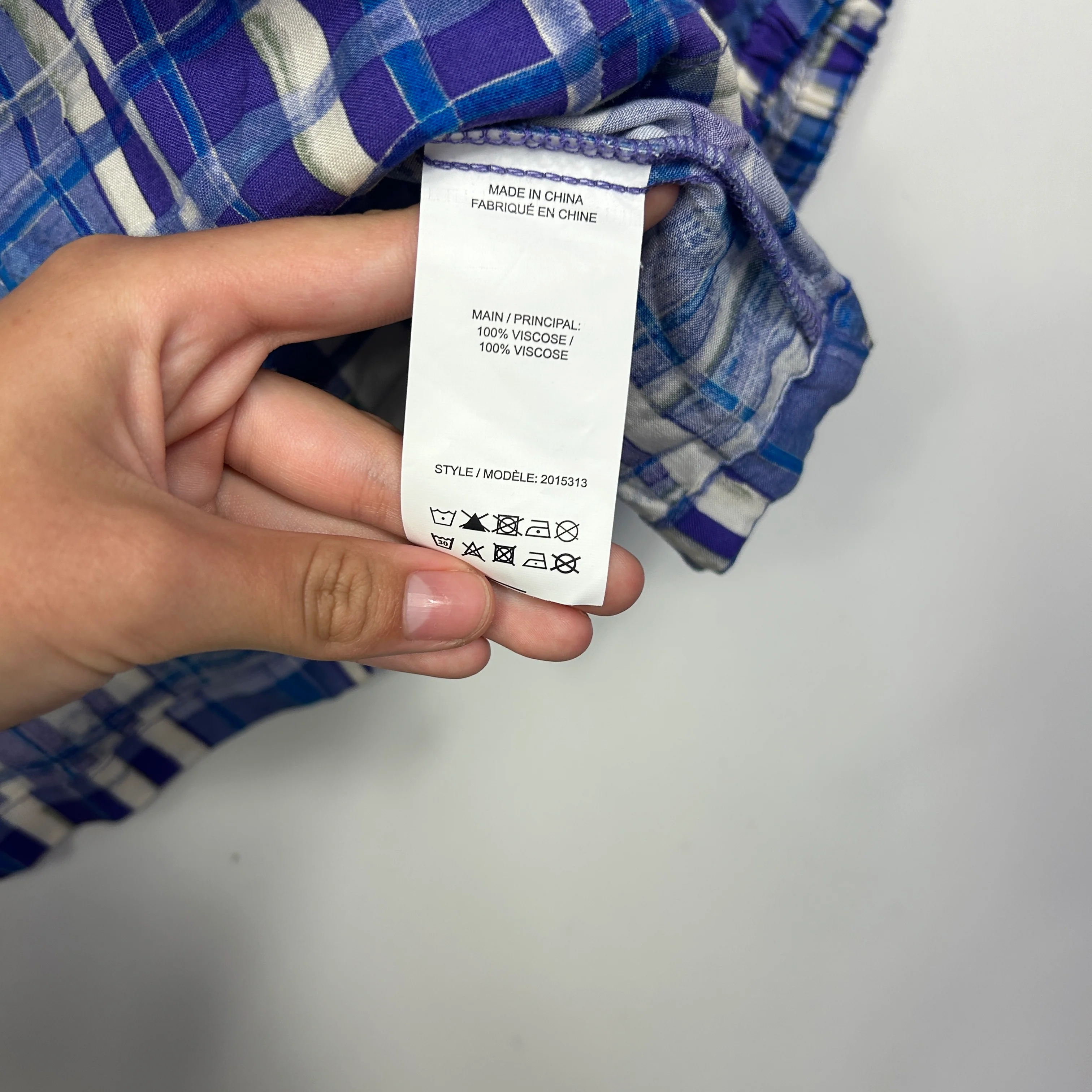 Katies Blue Plaid Top - Size 16 - Image 3
