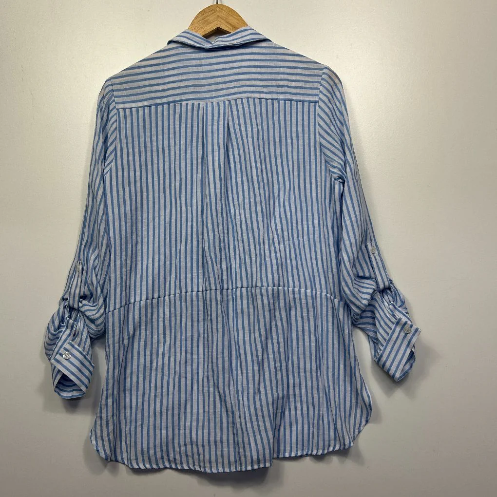 Katies Blue Striped Shirt - Size 14 - Image 4