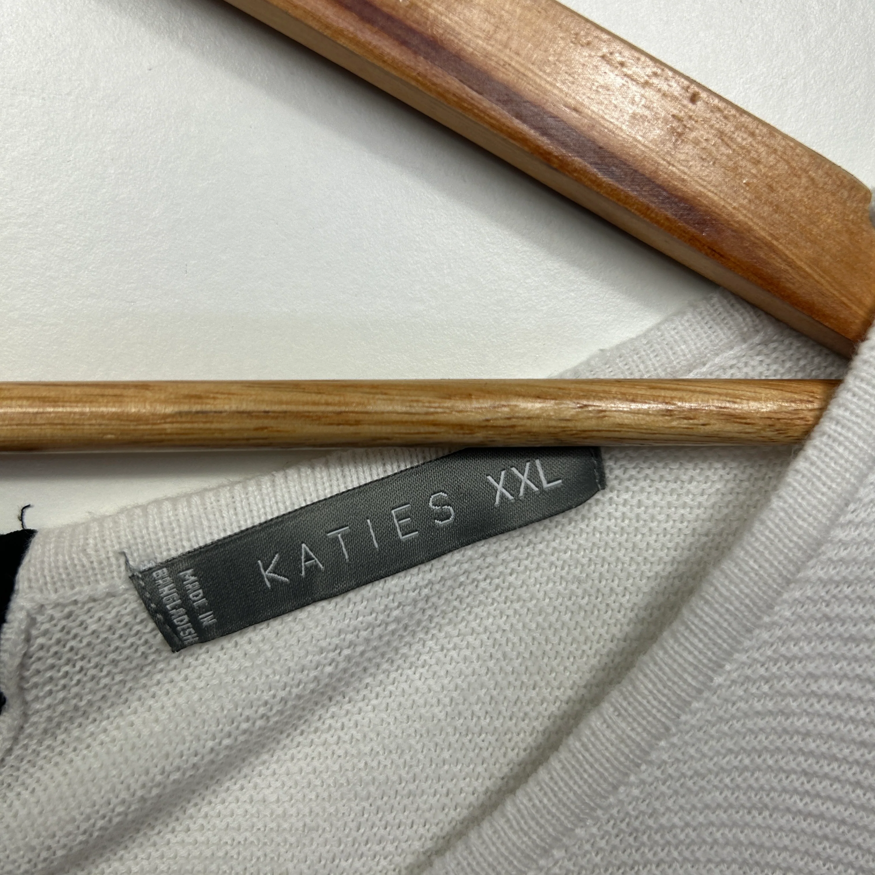 Katies Cream Cotton Striped Knit Jumper - Size XXL - Image 2