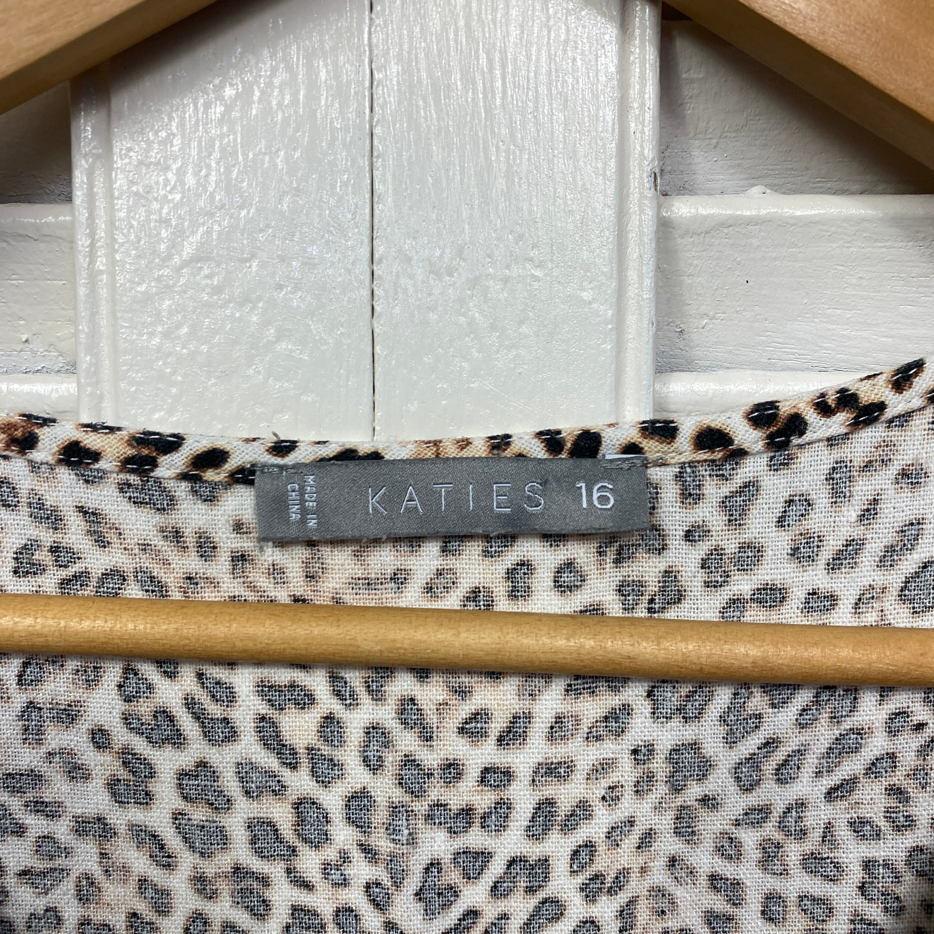 Katies Dress Size 16 Sleeveless Animal Print Linen Blend - Image 4
