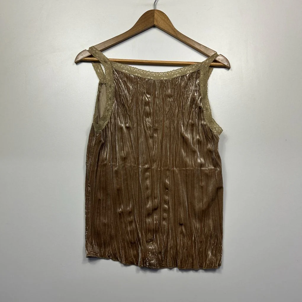 Vintage Katies Gold Lace Y2K Top - Size 14 - Image 4