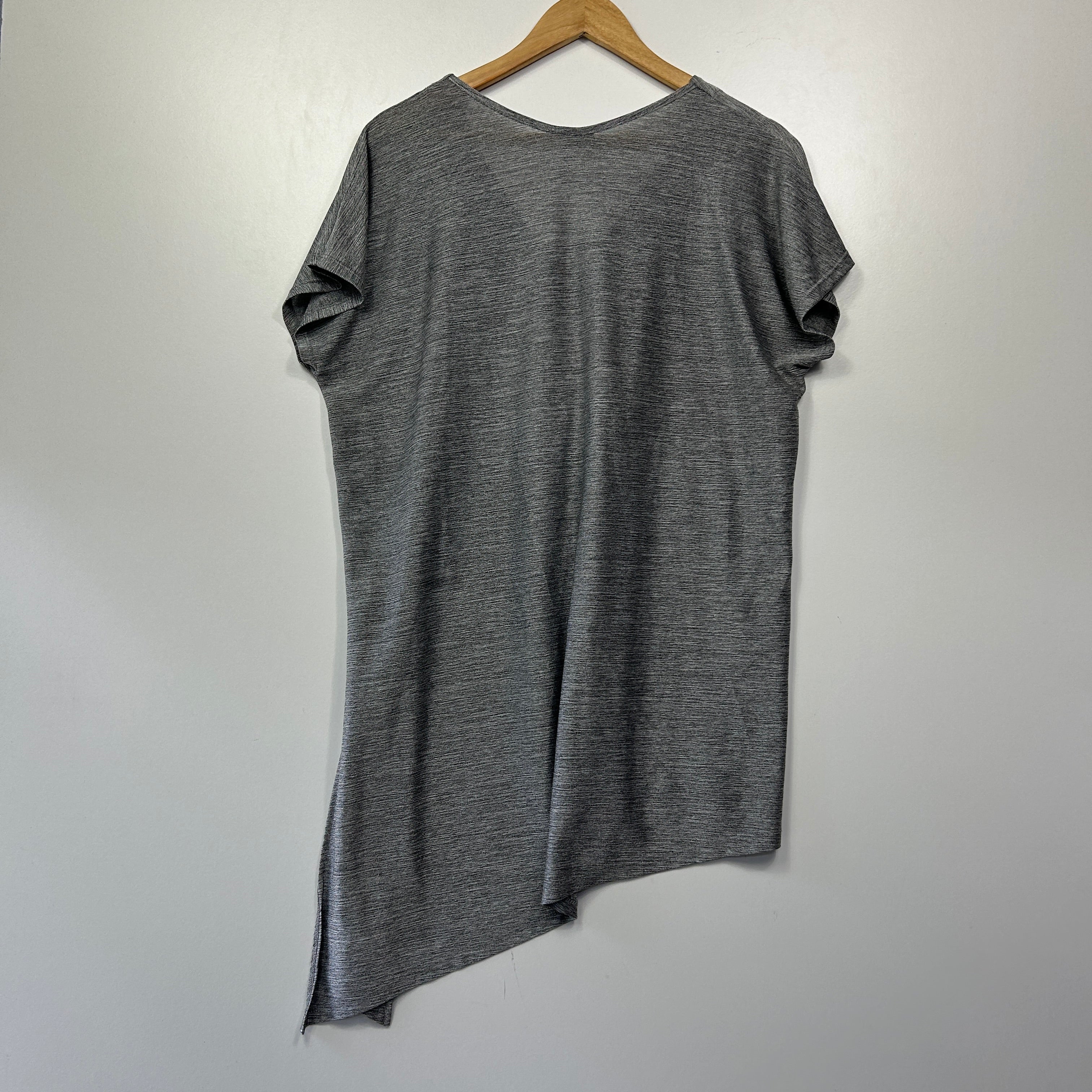 Katies Grey Marled Asymmetric Top - Size 1XL - Image 4