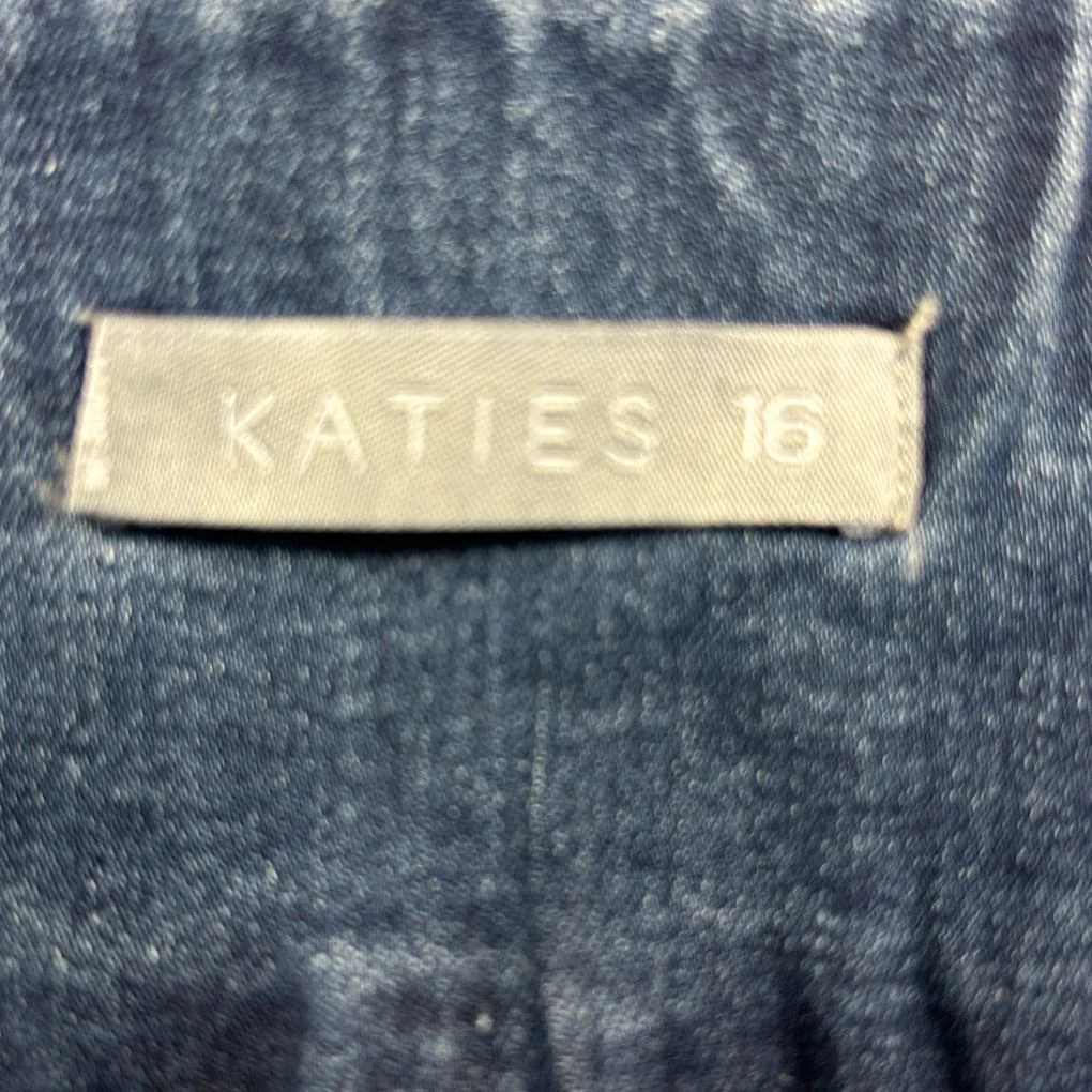 Katies Navy Cotton Denim Capri Pants - Size 16 - Image 3