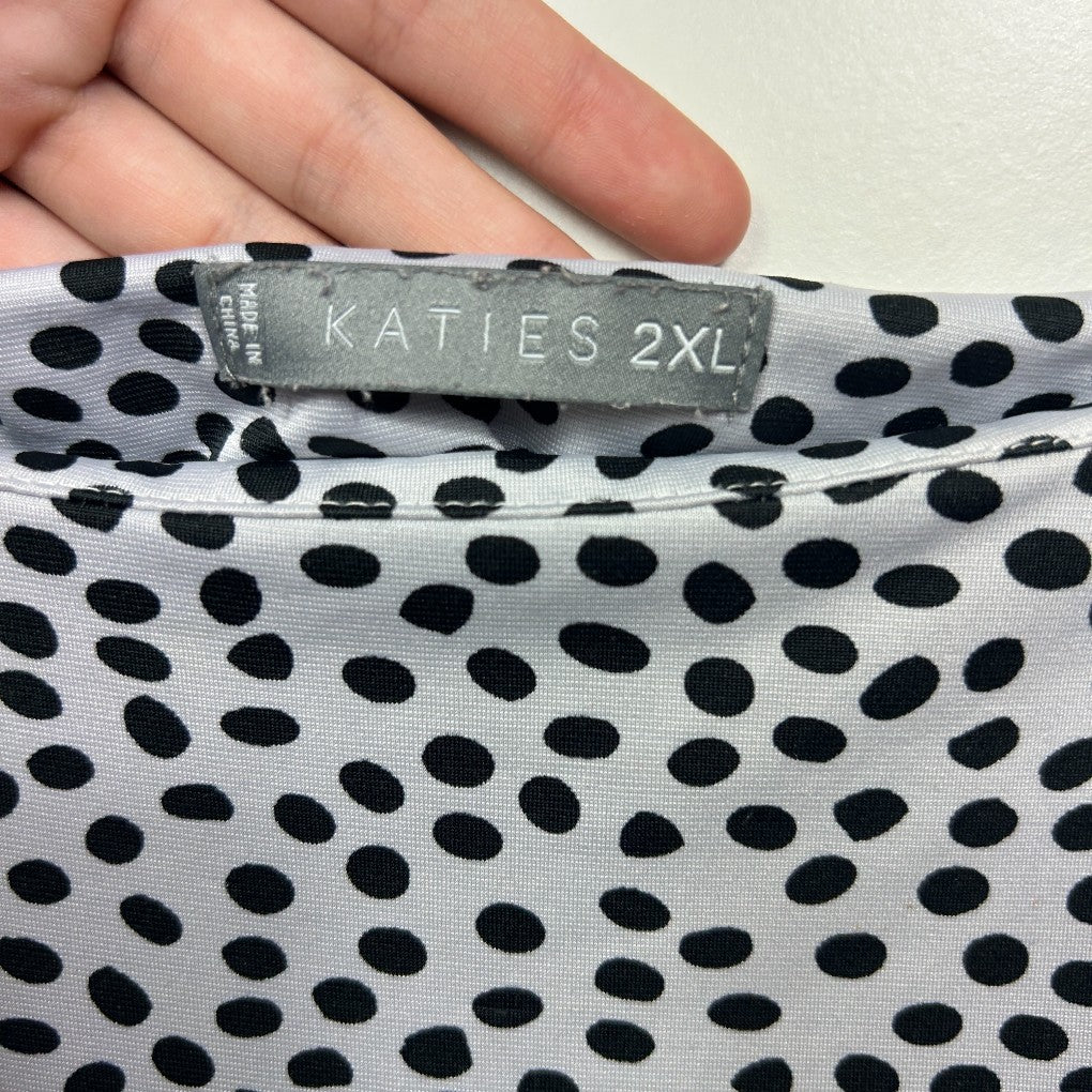 Katies Polka Dot Cold Shoulder Top - Size 2XL - Image 2