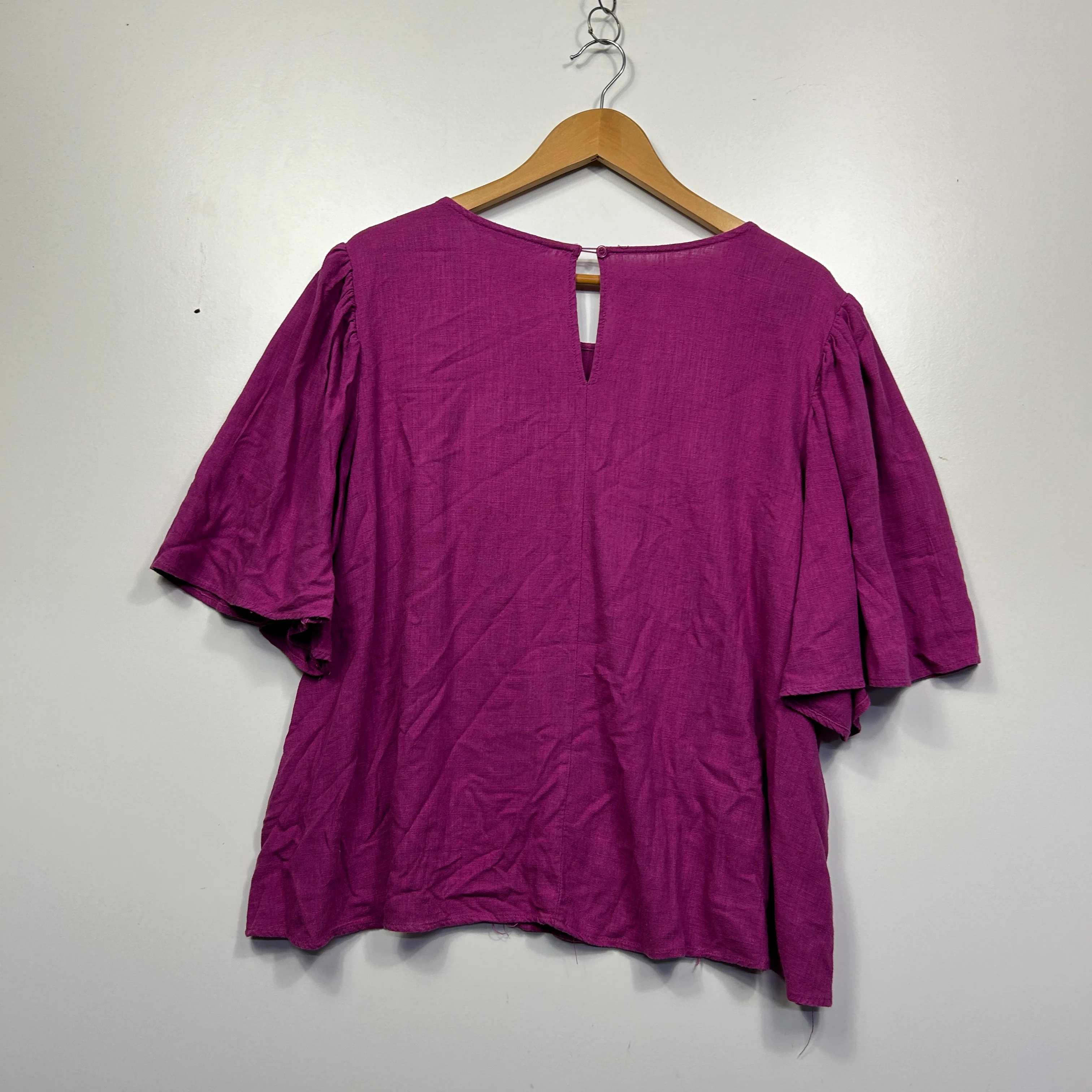 Katies Pink Linen Blend Top - Size 16 - Image 4