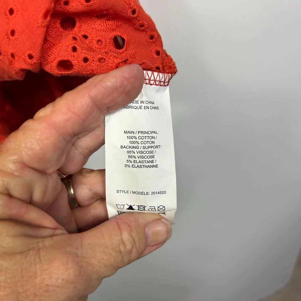 Katies Orange Broderie Cotton Top - Size 2XL - Image 4