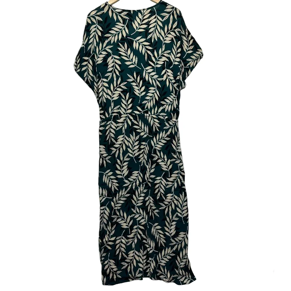 Katies Teal White Leaf Print Maxi Dress - Size 14 - Image 6