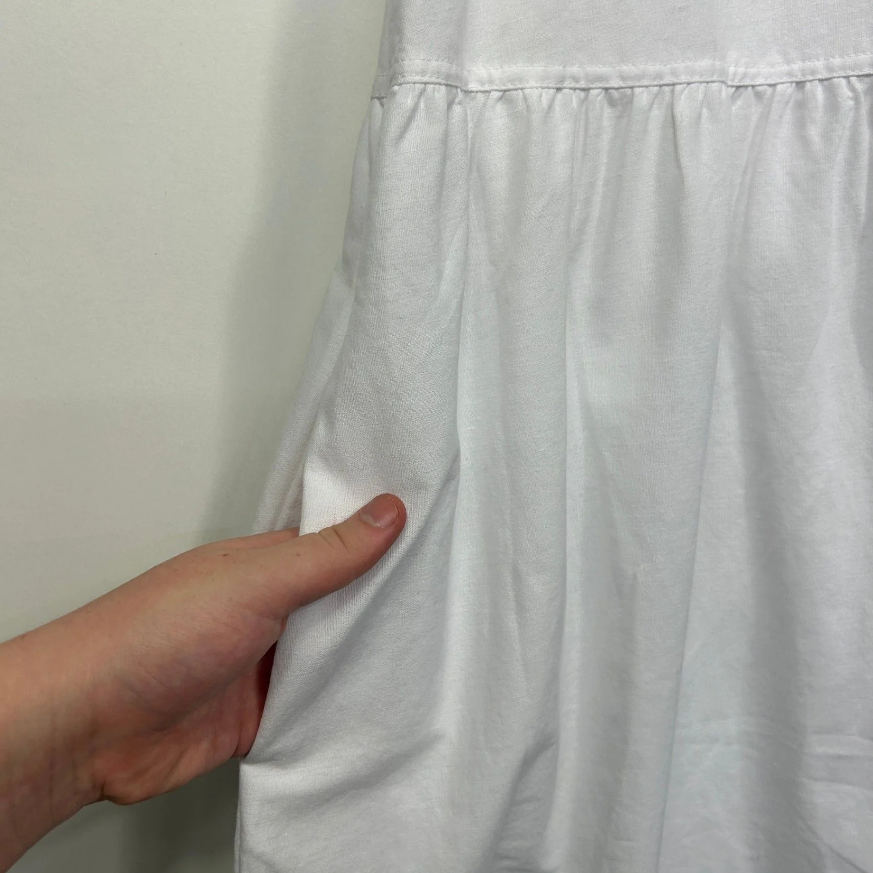 Katies Womens White Cotton Pockets Sheer Sleeveless Maxi Dress Size 16 - Image 4