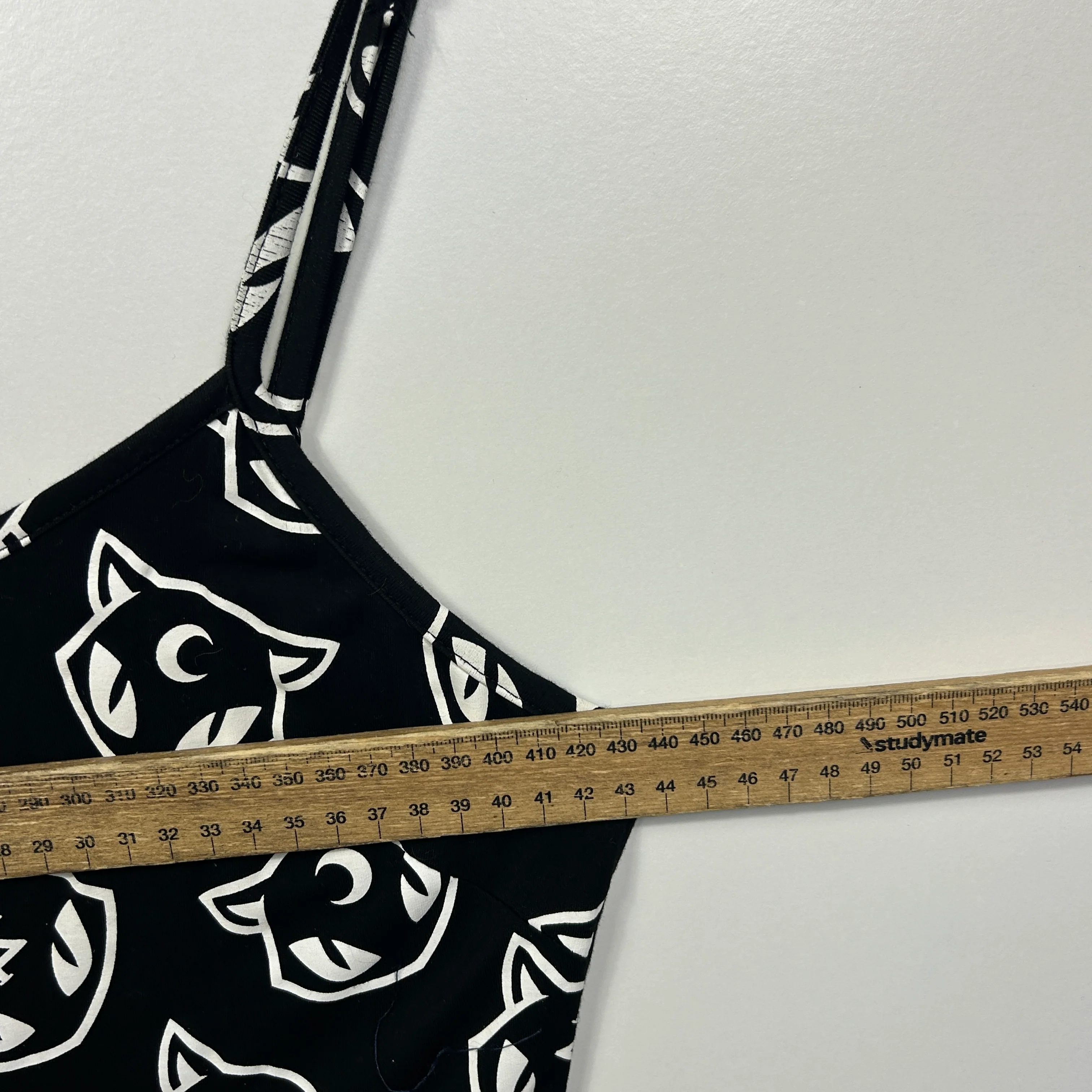 Killstar Black and White Cat Print Skater Dress - Size L - Image 5