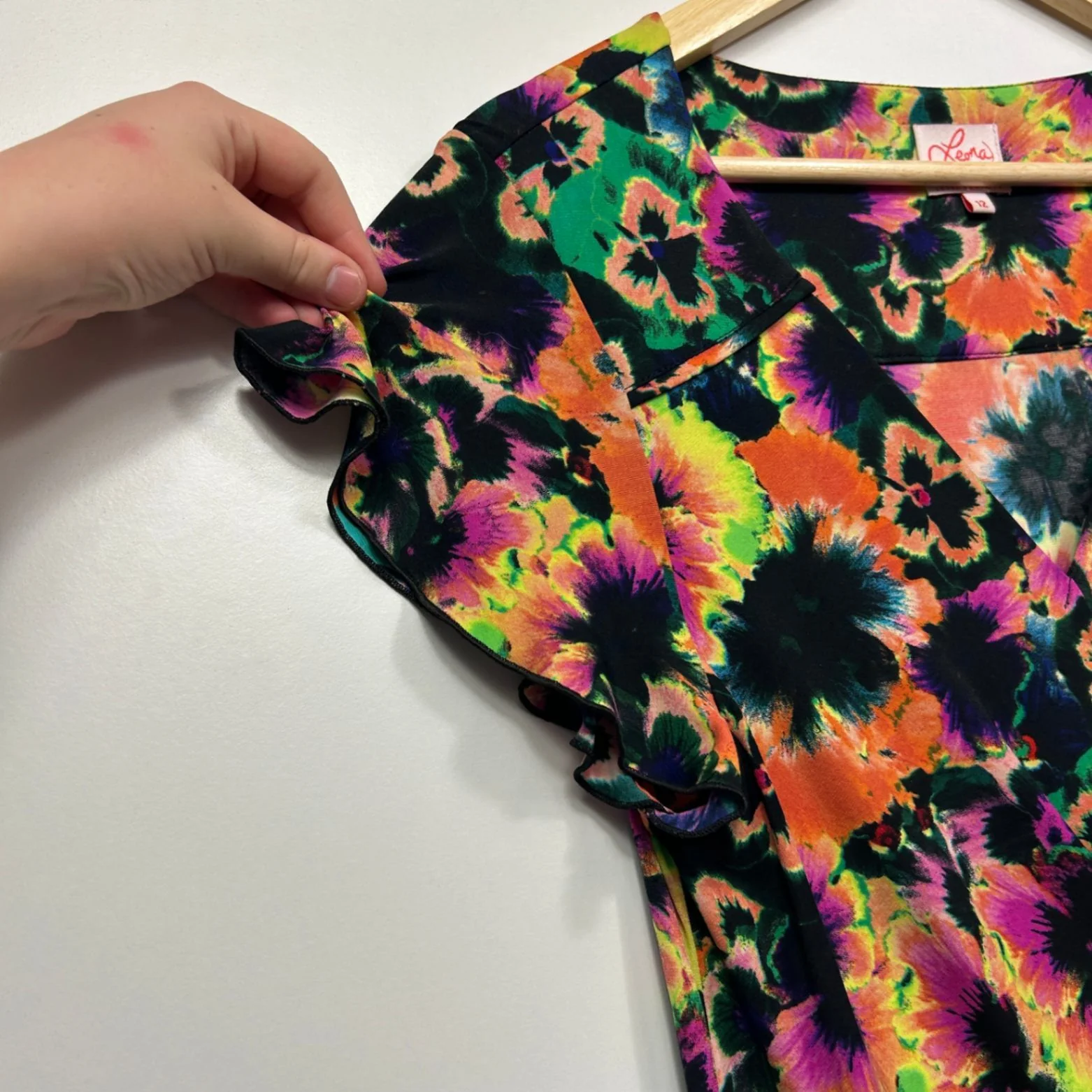 Leona Edmiston Women's Multicoloured Floral Sheath Dress Size 12 - Image 7